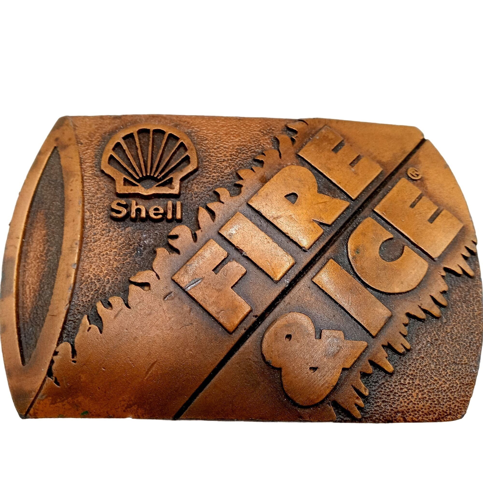 Other Shell Fire And Ice Belt Buckle Motor Oil Vintage Gas Station Size ONE SIZE - 1 Thumbnail