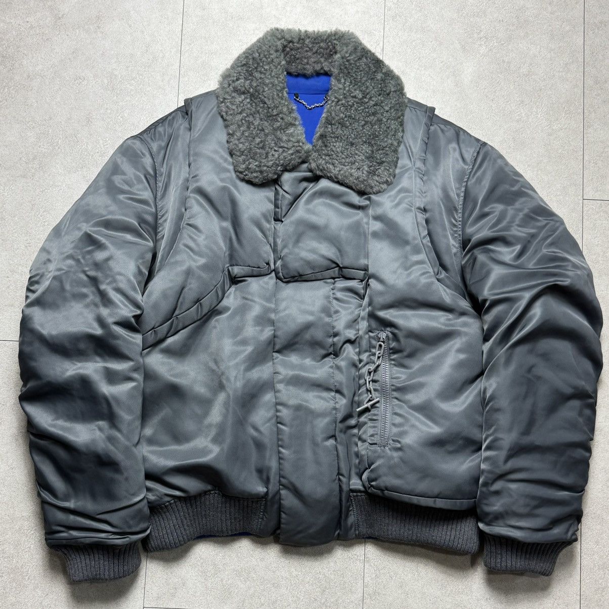 Louis Vuitton Louis Vuitton Shearling Bomber Jacket of Virgil Size US M / EU 48-50 / 2 - 1 Thumbnail