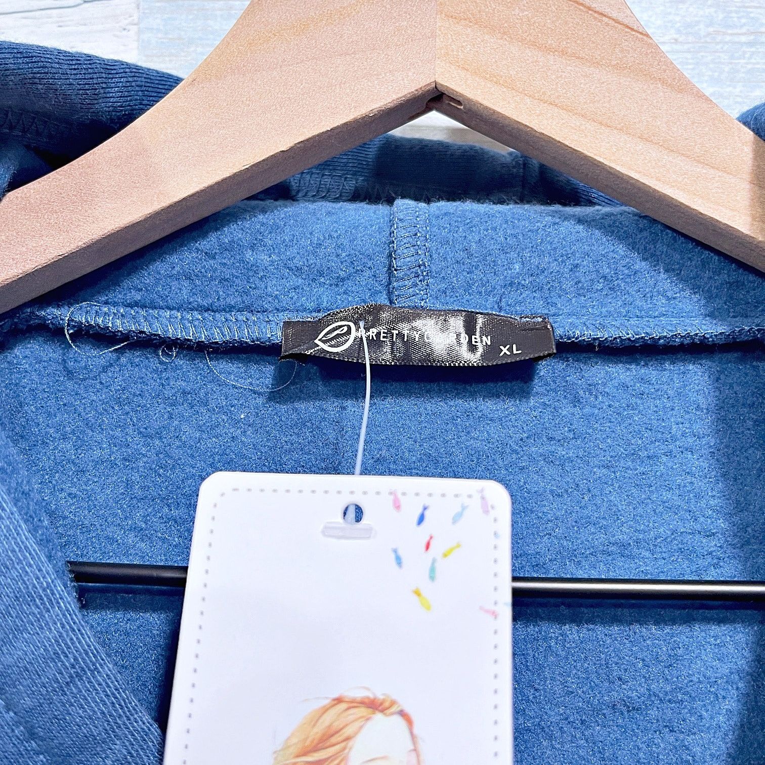 Other Pretty Garden Hoodie Sweatshirt Dress Blue Kangaroo Pocket Size XL / US 12-14 / IT 48-50 - 5 Thumbnail