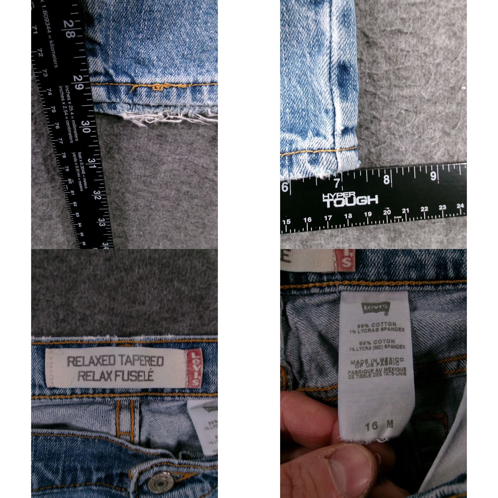 Levi's VINTAGE Levi's Jeans Women 16 Blue Light Wash Distressed Relaxed Fit Tapered 90s Size 38" / US 16 / IT 52 - 8 Thumbnail