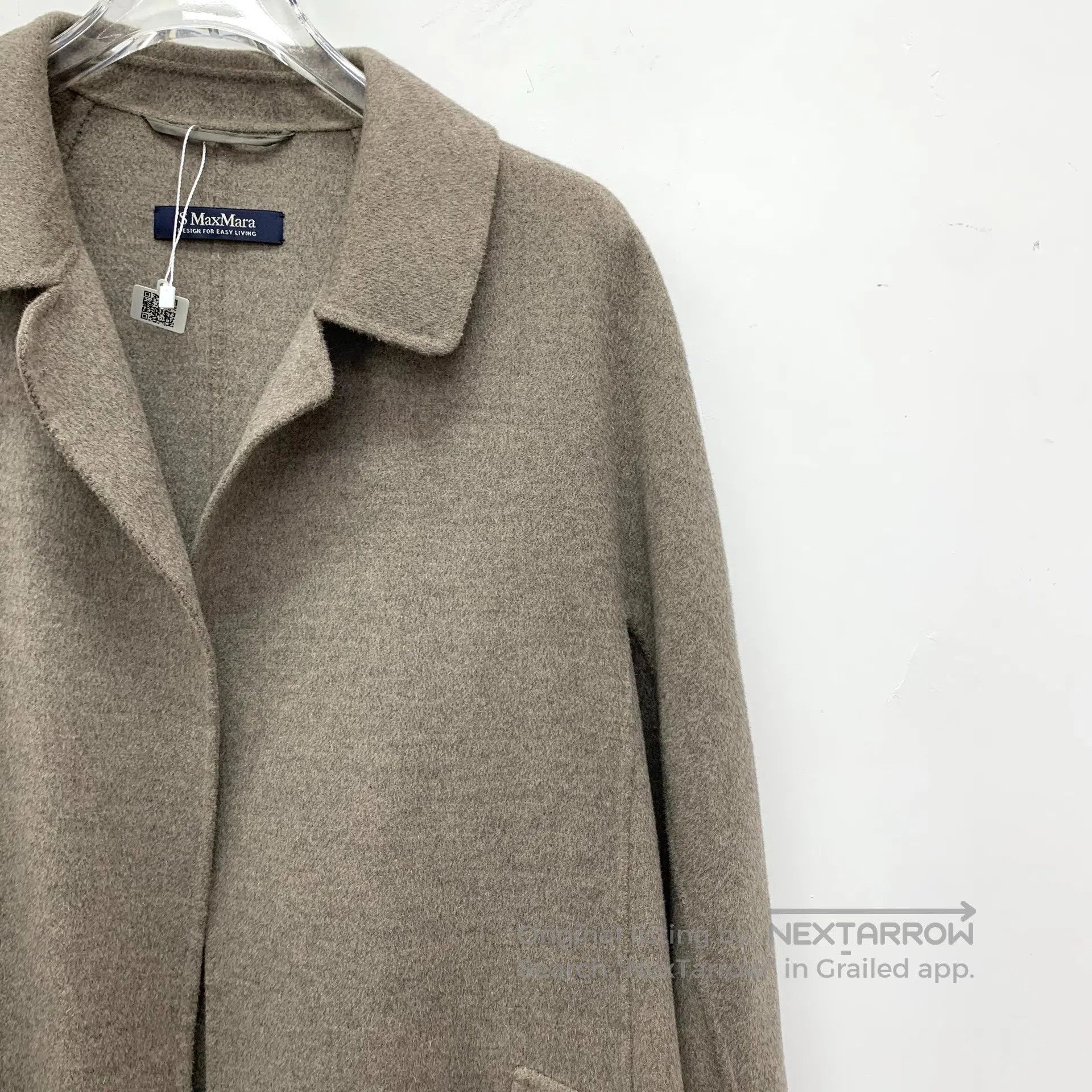 Max Mara Max Mara Beige Cashmere Collar Long Sleeve Trench Coat| Size XS / US 0-2 / IT 36-38 - 3 Thumbnail
