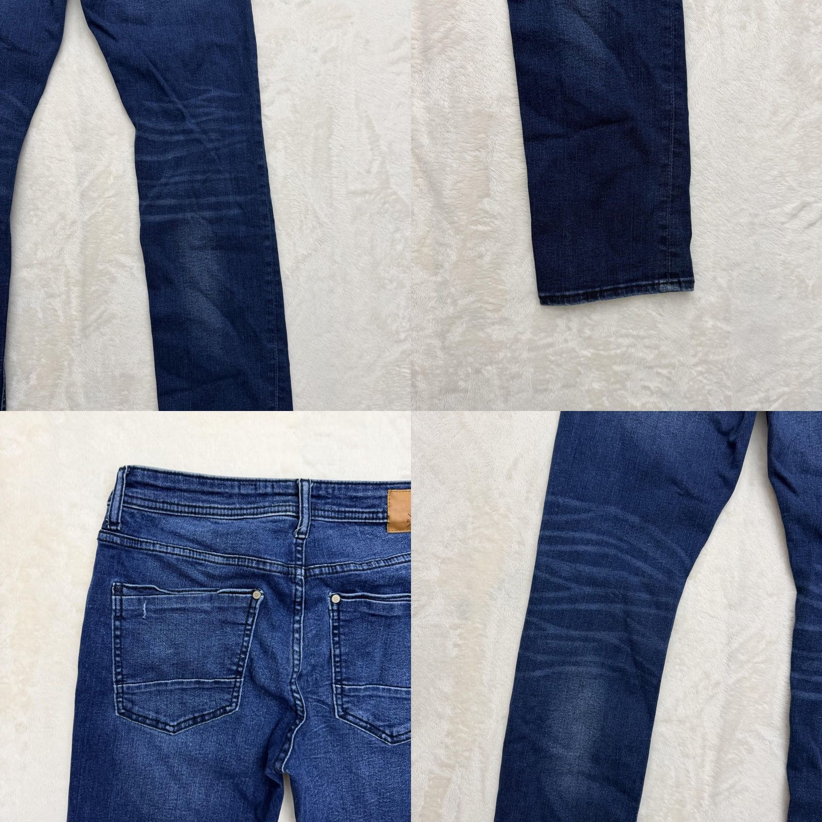 Vintage Departwest Jeans Slim 30x32 Blue Trouper Distressed Stretch Denim Dark Wash Mens Jeans 30 Regular 32Inseam Size US 30 / EU 46 - 9 Thumbnail