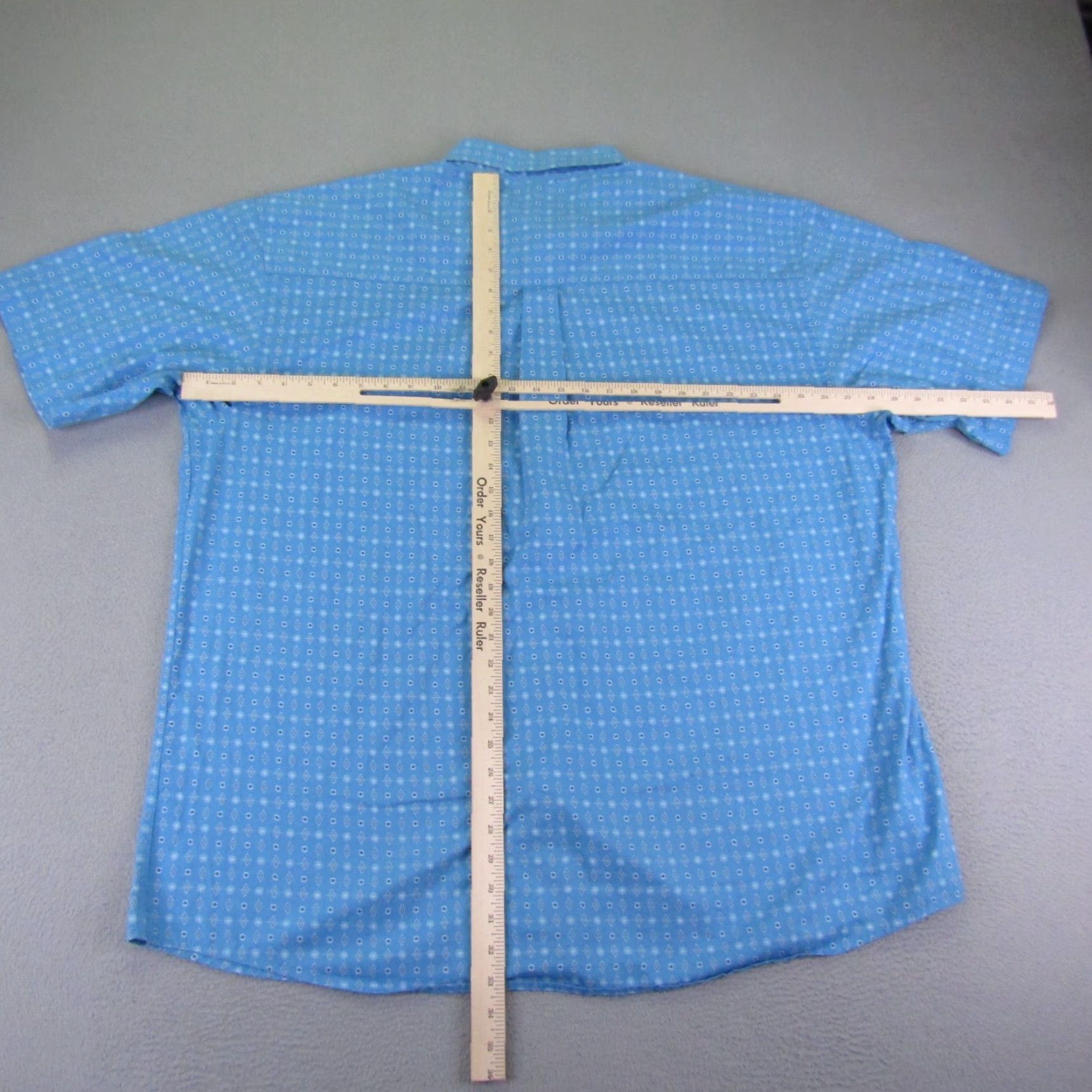 Wrangler Wrangler Shirt Mens 3XL Blue Geometric Western Cowboy Rodeo Rancher Button-Up Size US XXL / EU 58 / 5 - 5 Thumbnail