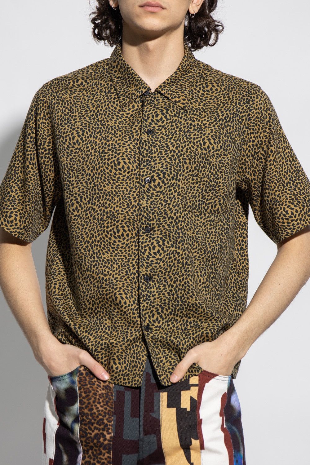 Saint Laurent Paris $1k 🤑 SS23 Saint Laurent logo leopard print shirt camp Size US L / EU 52-54 / 3 - 6 Thumbnail