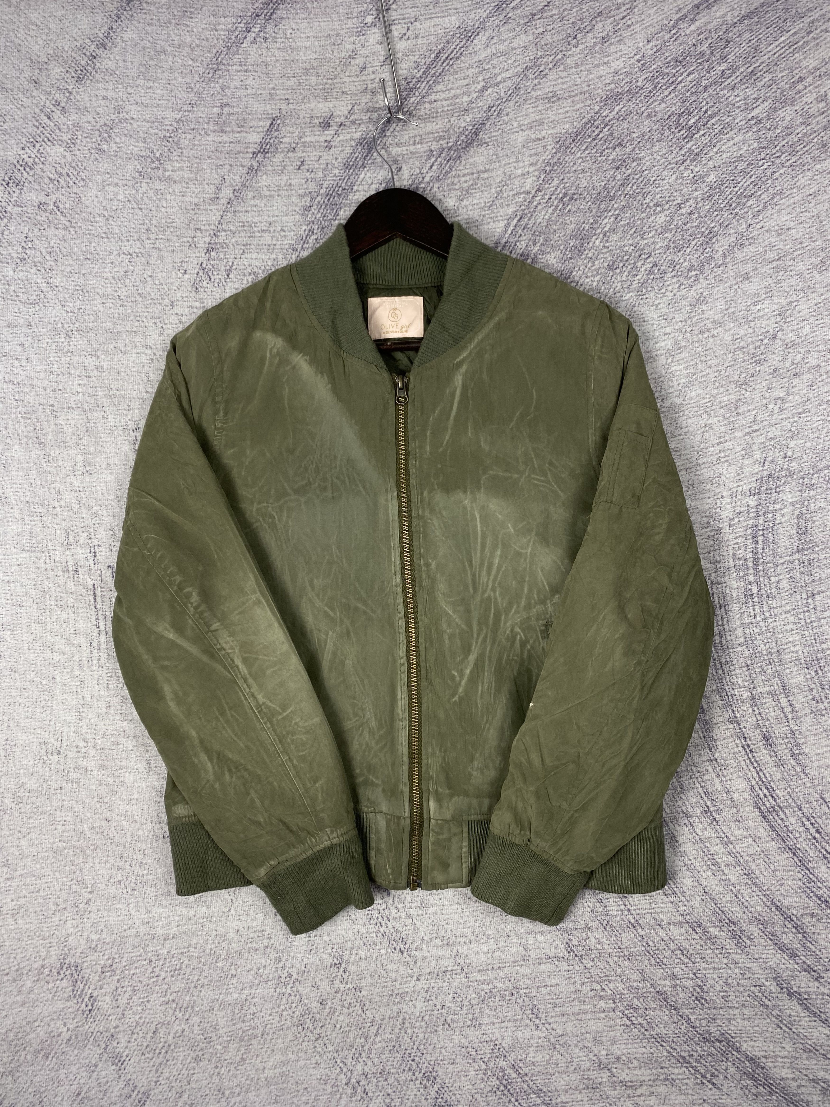 Japanese Brand Vintage Olive Girl Bombers Jacket Size L / US 10 / IT 46 - 4 Thumbnail