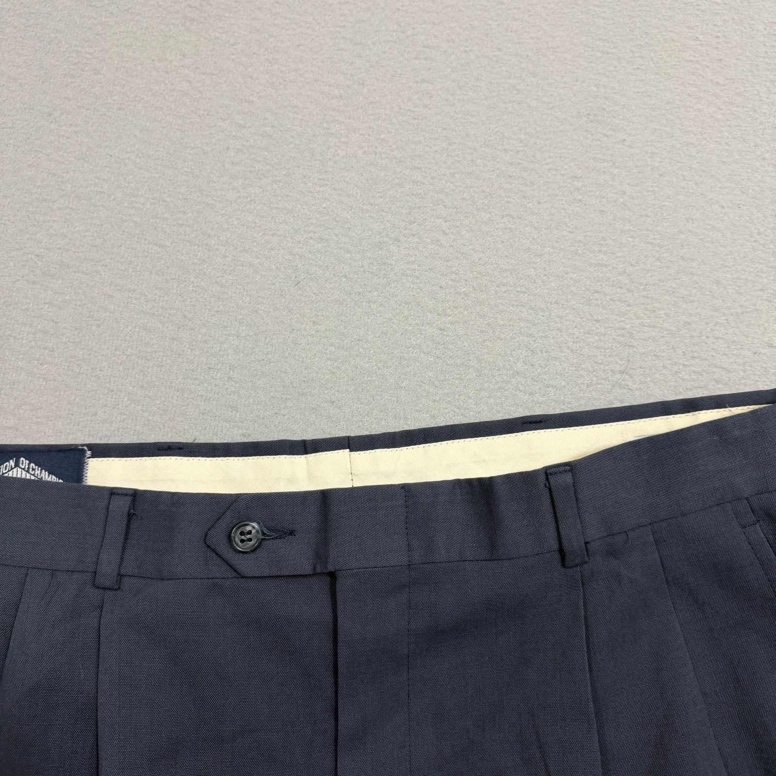 Vintage Vintage Palm Beach Pleated Trousers Men's 36x30 Blue 80s Size US 36 / EU 52 - 3 Thumbnail