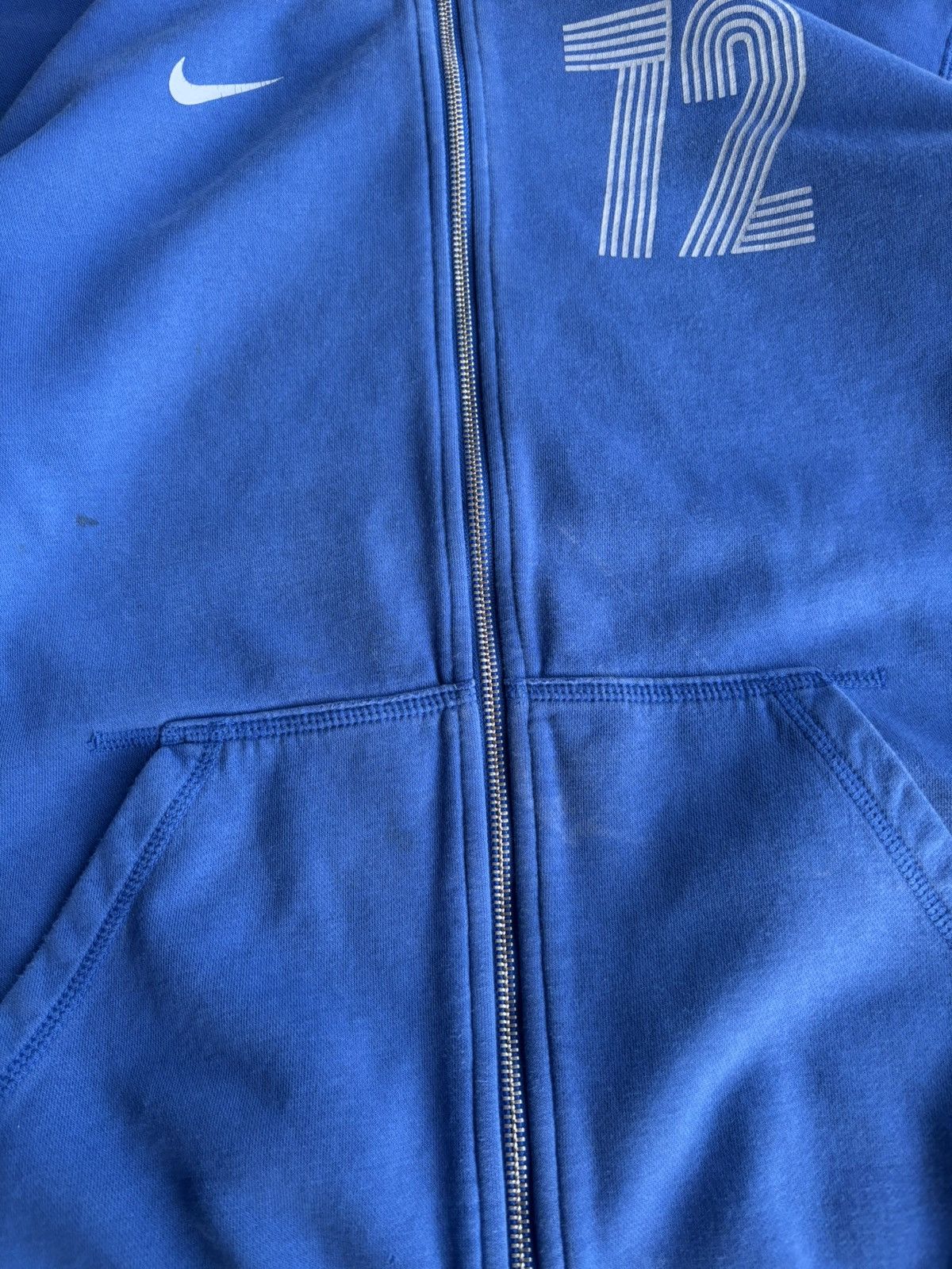 Nike Vintage Early 2000s Nike Cortiez Style Boxy Blue Zip Hoodie Size US XL / EU 56 / 4 - 6 Thumbnail