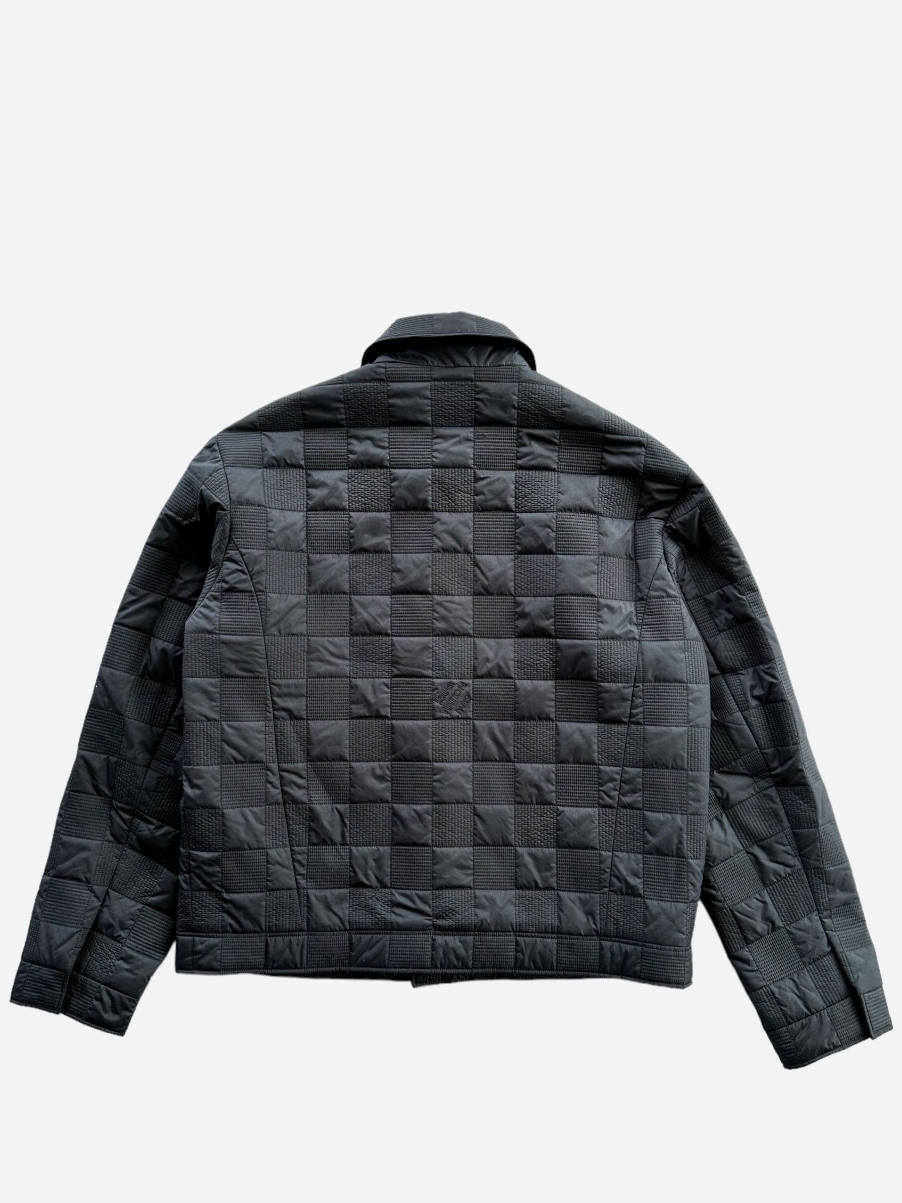 Louis Vuitton Louis Vuitton Black Damier Padded Jacket Size US XL / EU 56 / 4 - 2 Thumbnail