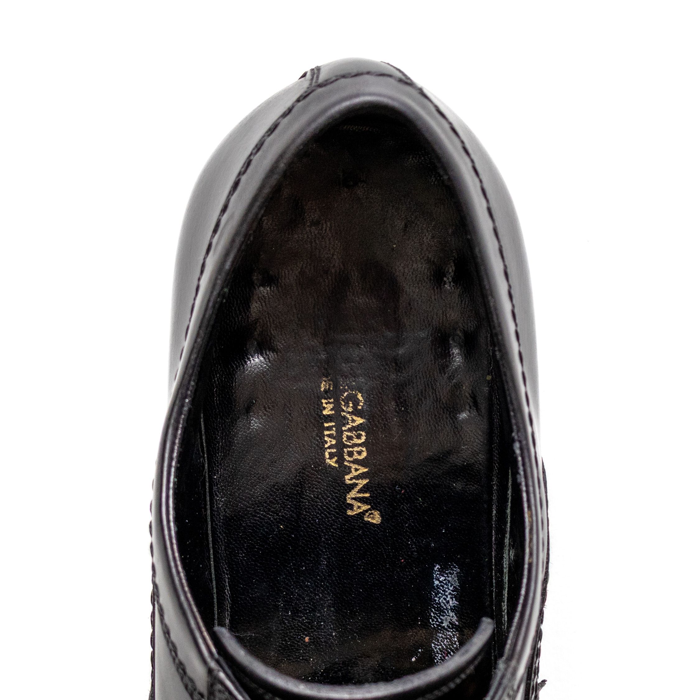 Dolce & Gabbana Dolce & Gabbana Men’s Black Leather Oxford Dress Shoes US 9 Size US 9 / EU 42 - 9 Thumbnail