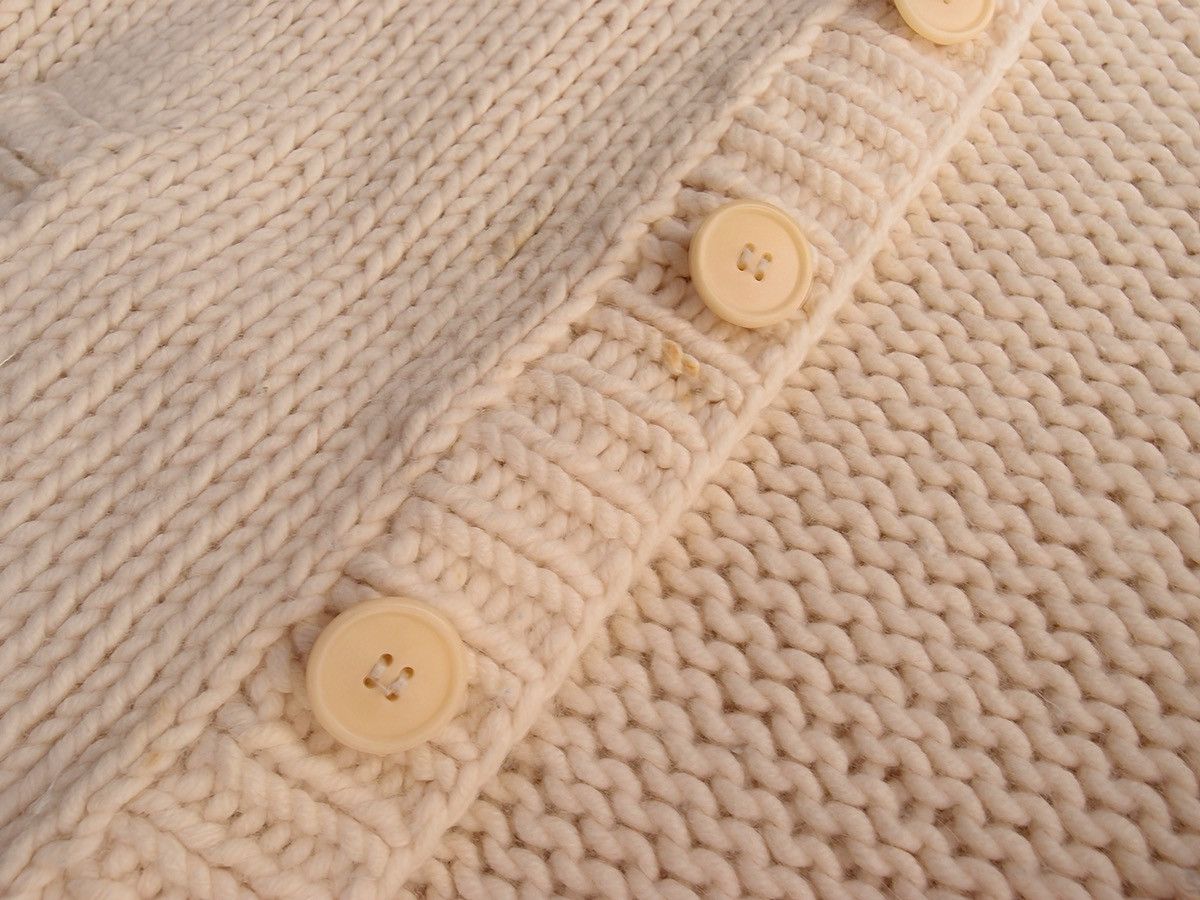 A.P.C. A.P.C. Wool Angora Hand Knit Cardigan Ivory Size US S / EU 44-46 / 1 - 6 Thumbnail