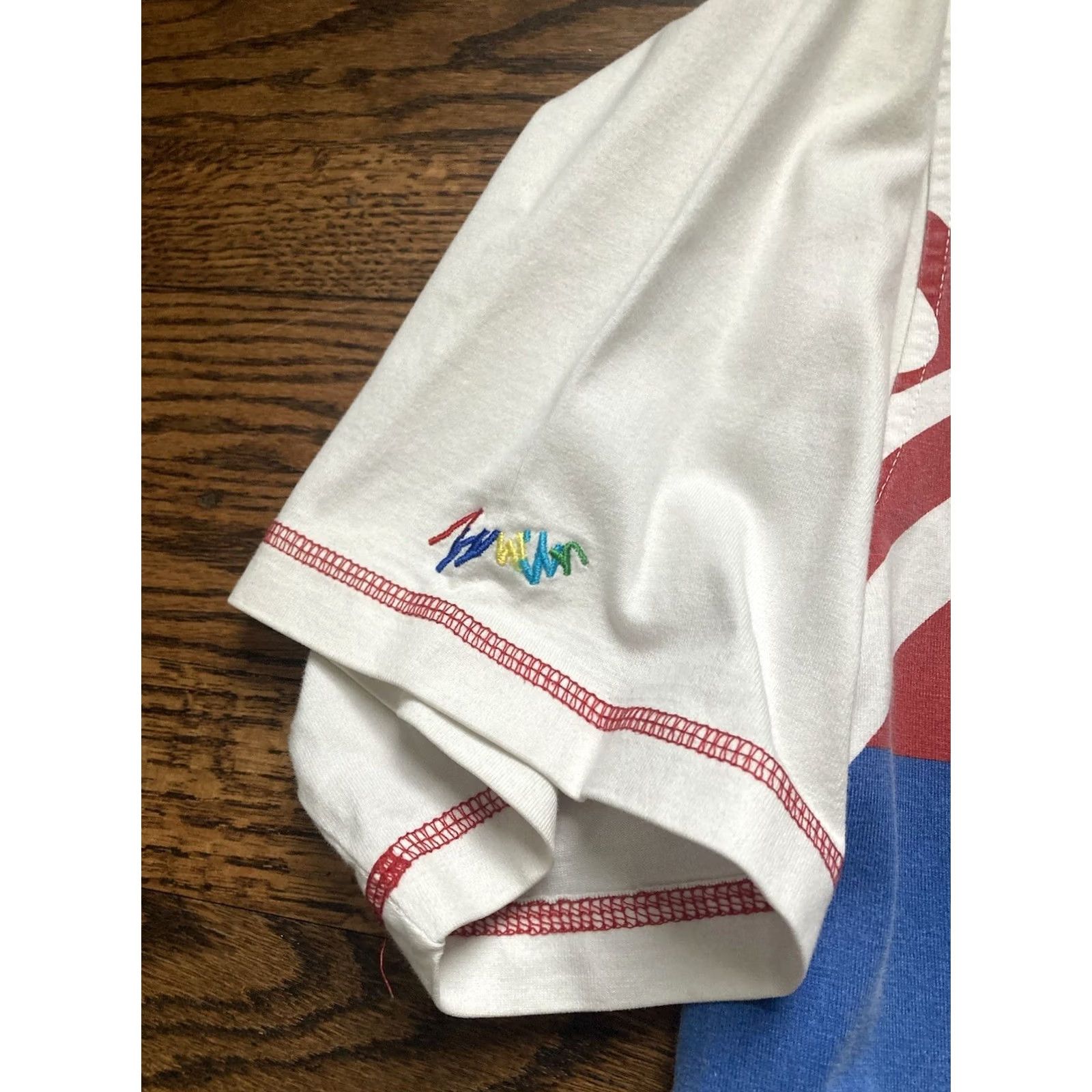 Coogi VINTAGE COOGI T-Shirt All Over Print Embroidered Geometric 90s 3XL White Men's Short Sleeve Crew Neck Re laxed Fit Size US XXL / EU 58 / 5 - 7 Thumbnail