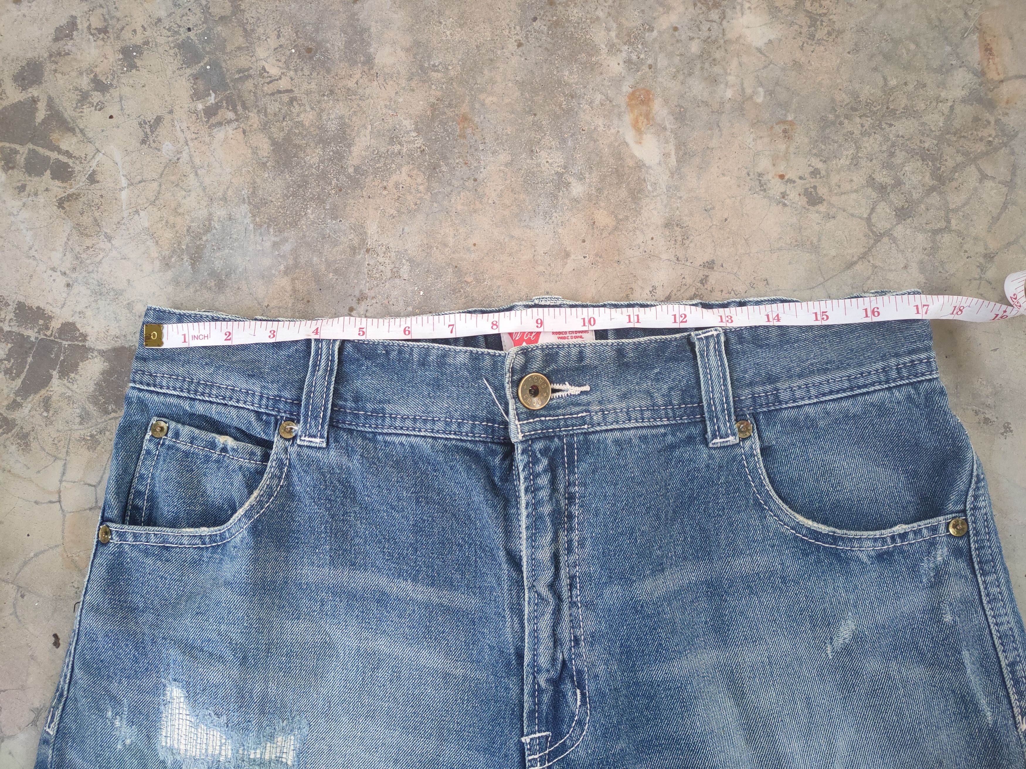 Japanese Brand W34 VINTAGE JAPANESE FADED DISTRESSED RIPPED JEANS PANTS Size US 34 / EU 50 - 5 Thumbnail