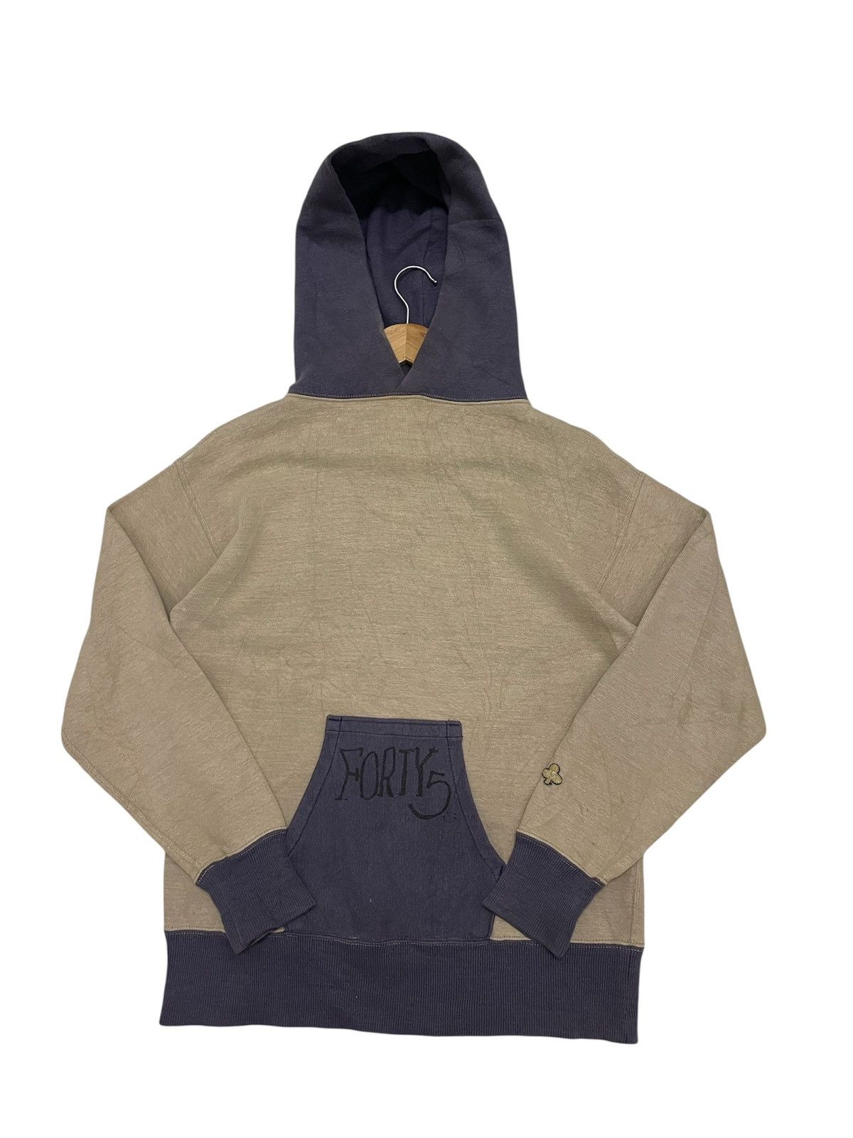 45rpm Vintage 45rpm Two Tone Pullover Hoodie Sweatshirt Size US M / EU 48-50 / 2 - 1 Thumbnail