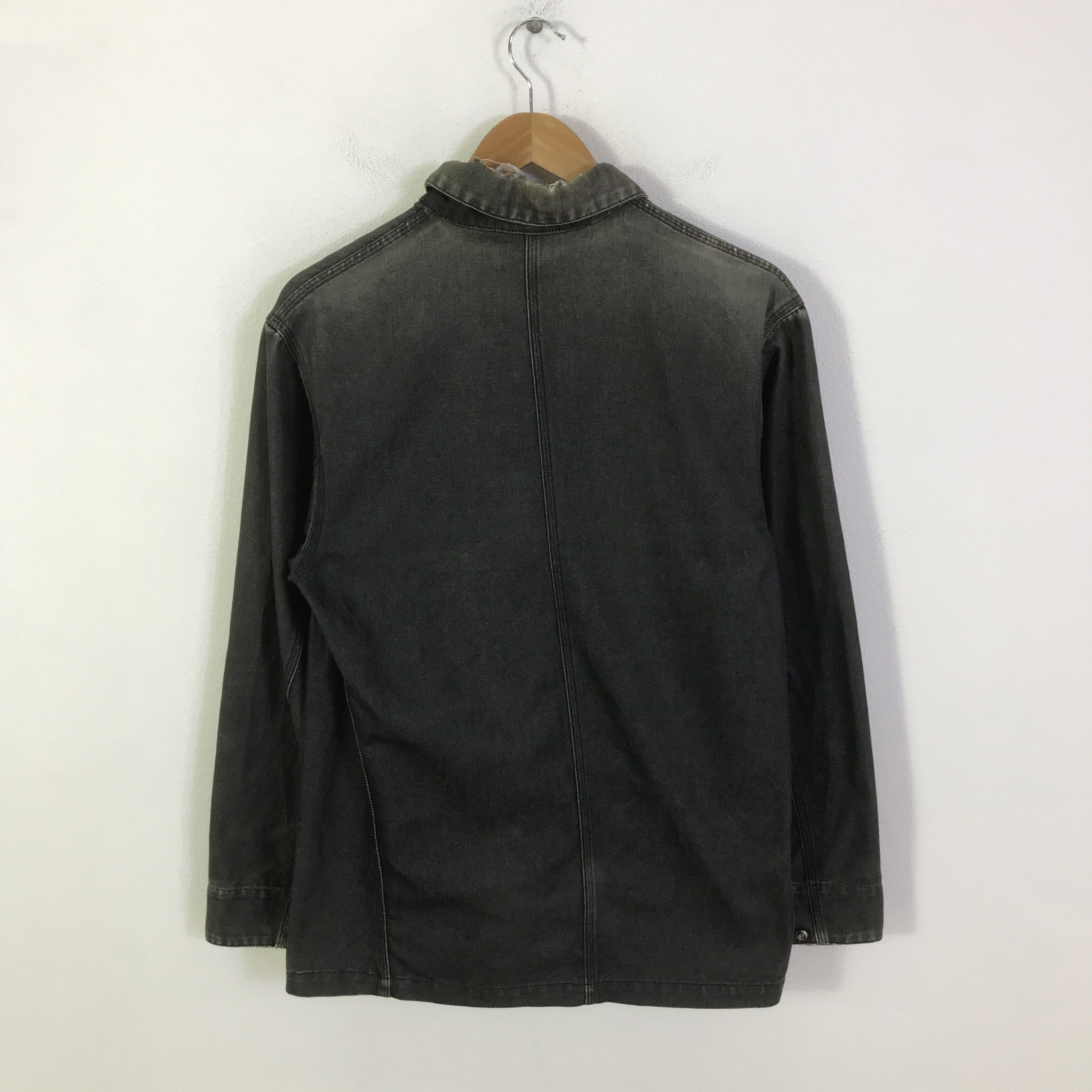 A.P.C. A.P.C Black Faded Denim Button Jacket K115B12 Size US L / EU 52-54 / 3 - 3 Thumbnail