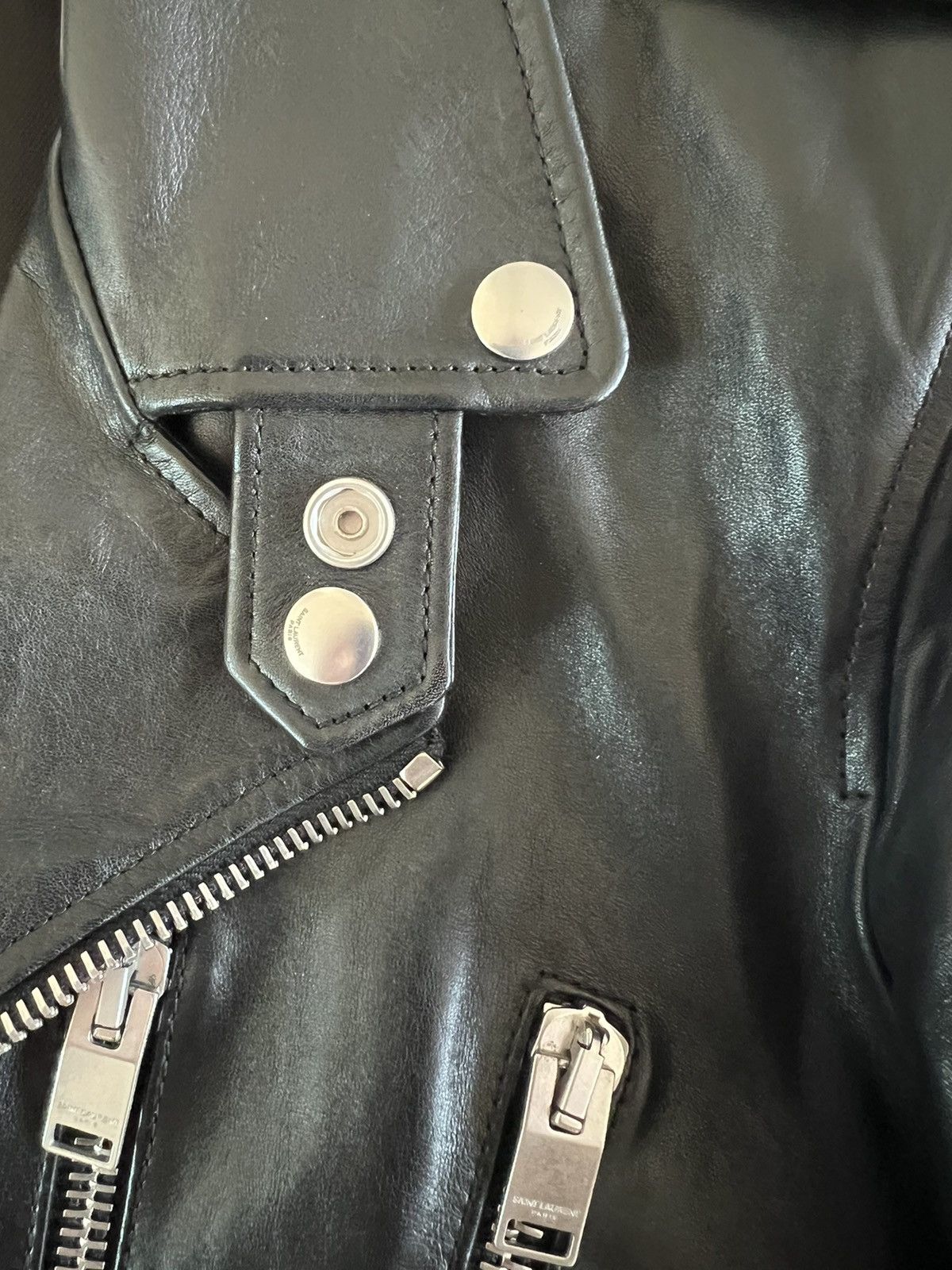 Hedi Slimane × Saint Laurent Paris Saint Laurent Paris L17 Leather Jacket Sz. 48 - Hedi Sliman Size US M / EU 48-50 / 2 - 10 Thumbnail
