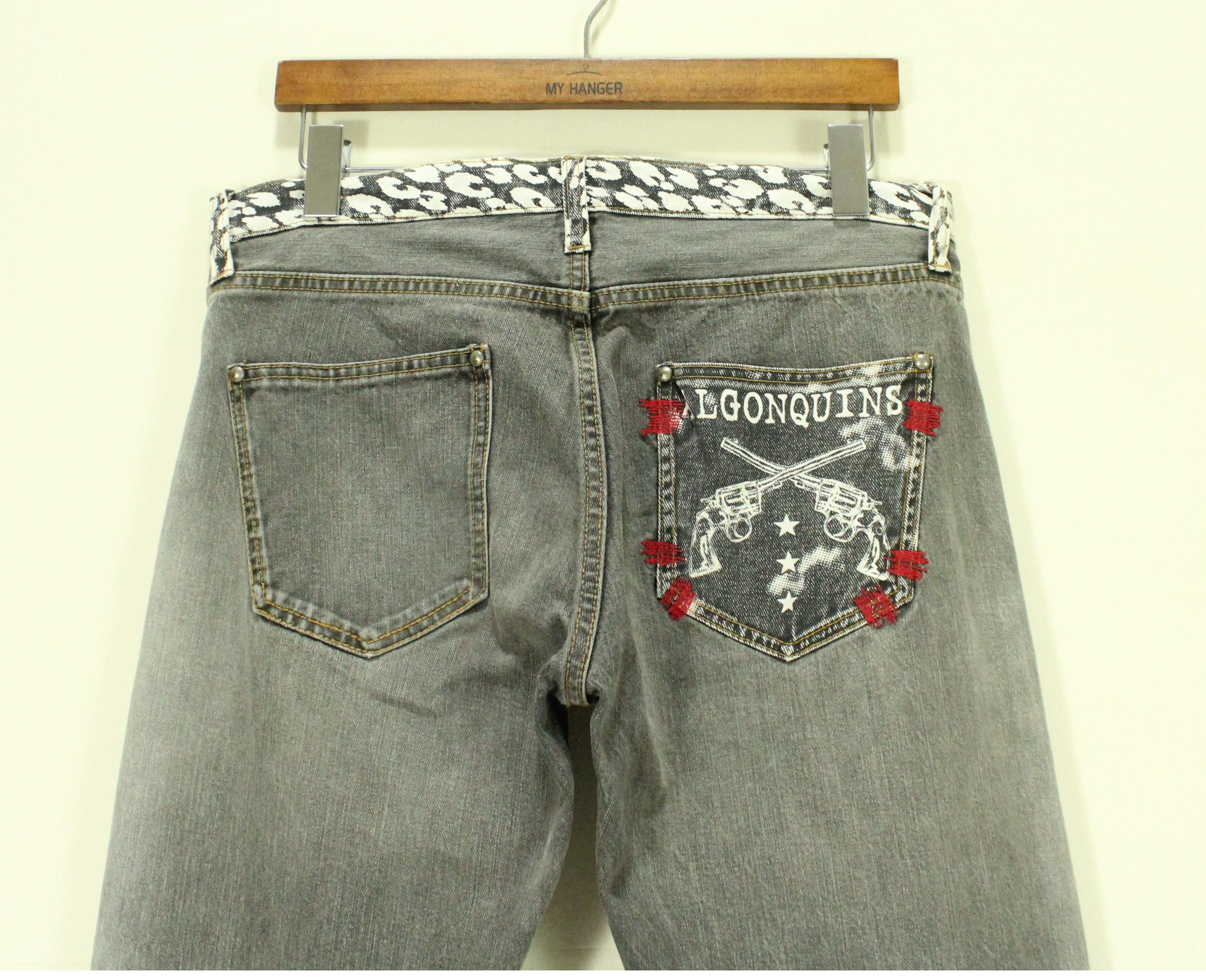 If Six Was Nine × In The Attic × Tornado Mart ALGONQUINS Denim Japanese Punk Gothic Grunge Outseam Riveted Size 32" / US 10 / IT 46 - 1 Thumbnail