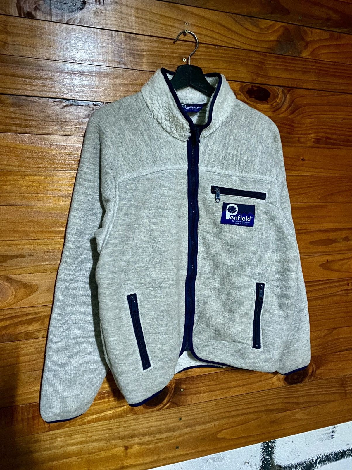 Penfield Vintage 90s Penfield Made in USA Sherpa Fleece Jacket – Gray Size US M / EU 48-50 / 2 - 5 Thumbnail
