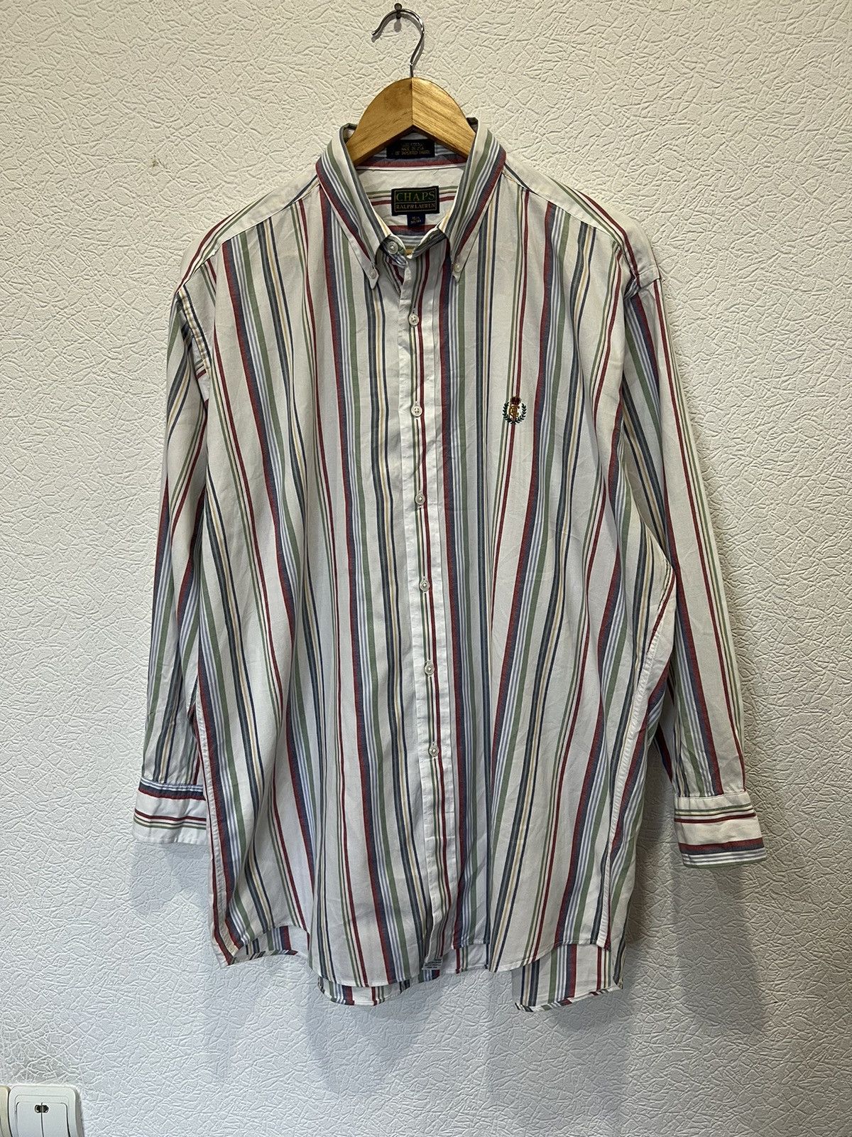 Chaps Ralph Lauren Vintage Chaps Ralph Lauren Shirt Striped Size US M / EU 48-50 / 2 - 1 Thumbnail