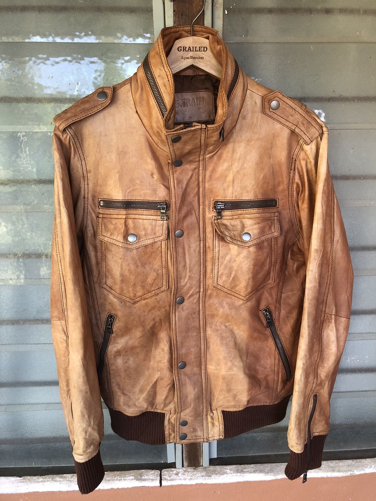 If Six Was Nine × Japanese Brand Vintage S.Train Leather Ride Jacket Size US S / EU 44-46 / 1 - 2 Thumbnail