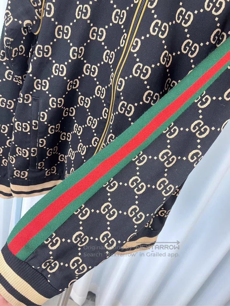 Gucci Gucci Black and gray full-printed logo school uniform jack Size US XL / EU 56 / 4 - 6 Thumbnail
