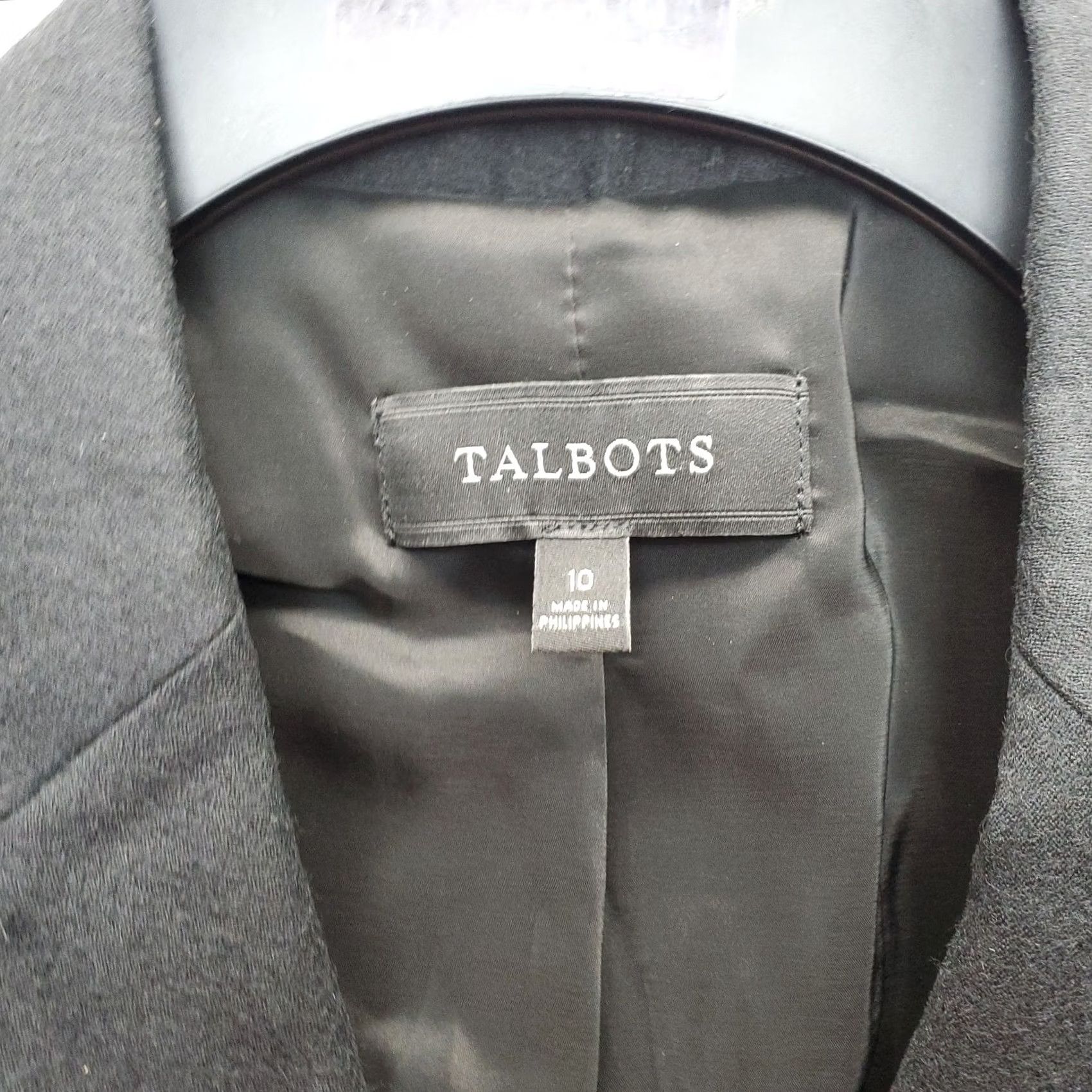 Talbots Talbots Blazer Jacket Women 10 Black Formal Notch Lapel Single Breasted 2 Button Size L / US 10 / IT 46 - 6 Thumbnail