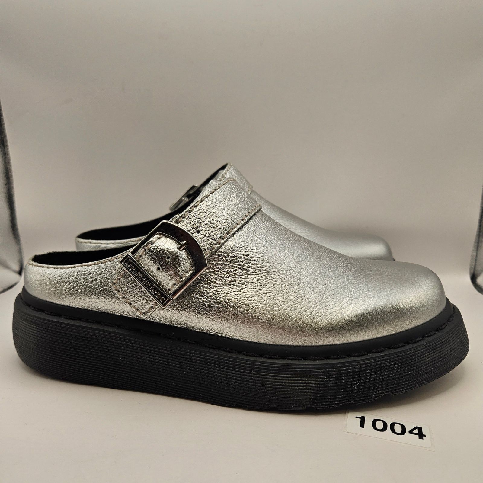 Dr. Martens DR MARTENS SILVER LAKETEN MEN'S 9 SLINGBACK PLATFORM SANDALS Size US 9 / EU 42 - 4 Thumbnail