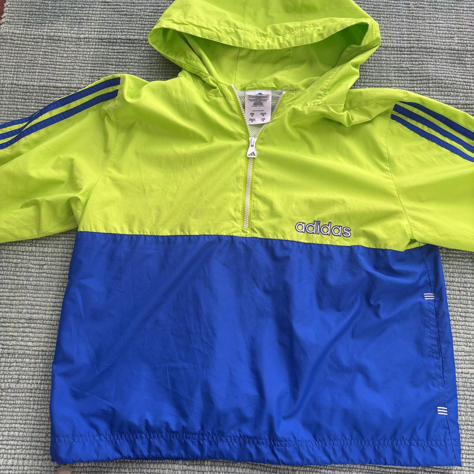 Adidas Vintage Y2K blue & yellow adidas hooded windbreaker Size US M / EU 48-50 / 2 - 8 Thumbnail