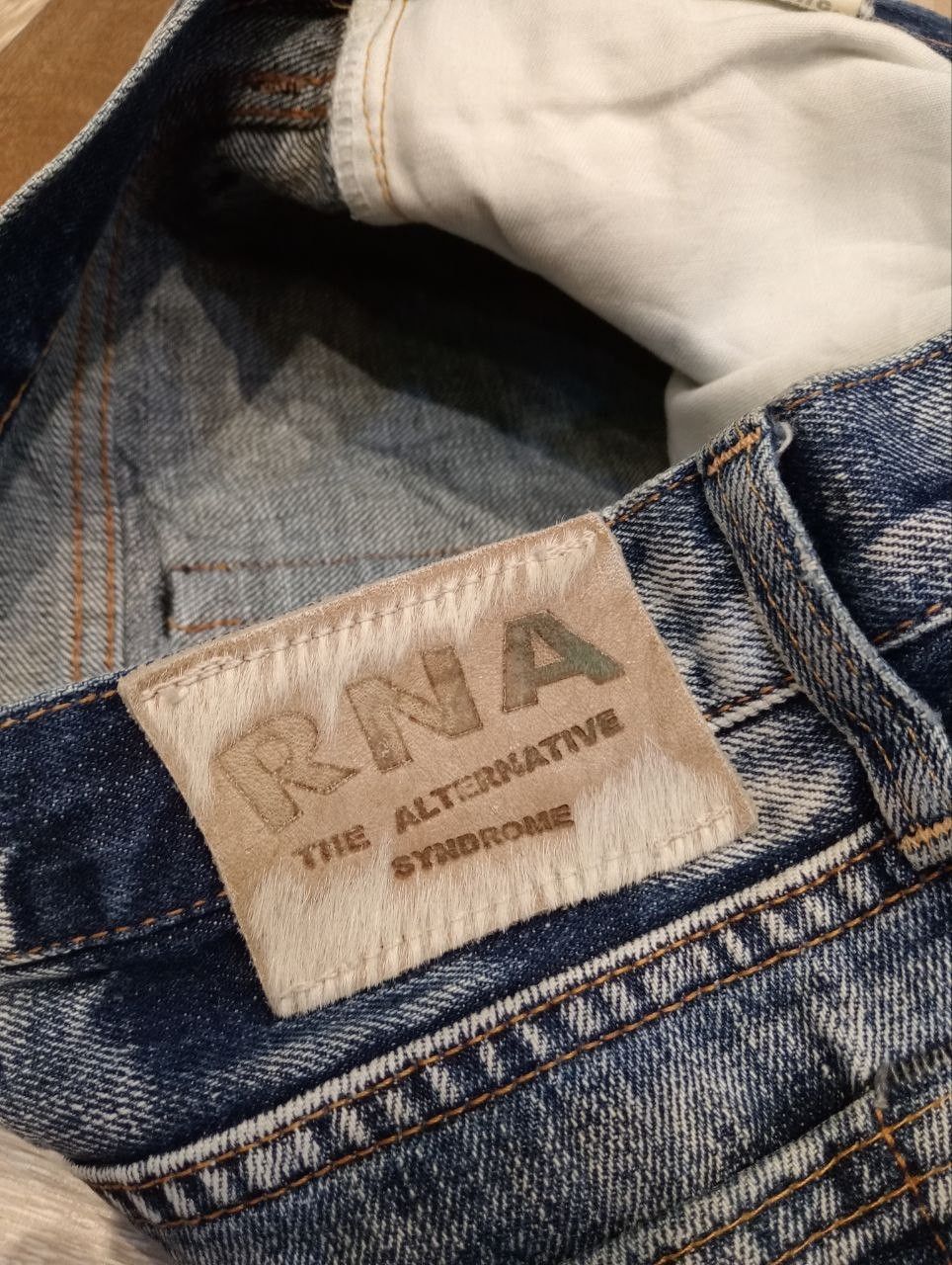 Japanese Brand RNA THE ALTERNATIVE SYNDROME BLUE DISTRESSED DENIM PANTS Size US 31 - 9 Thumbnail