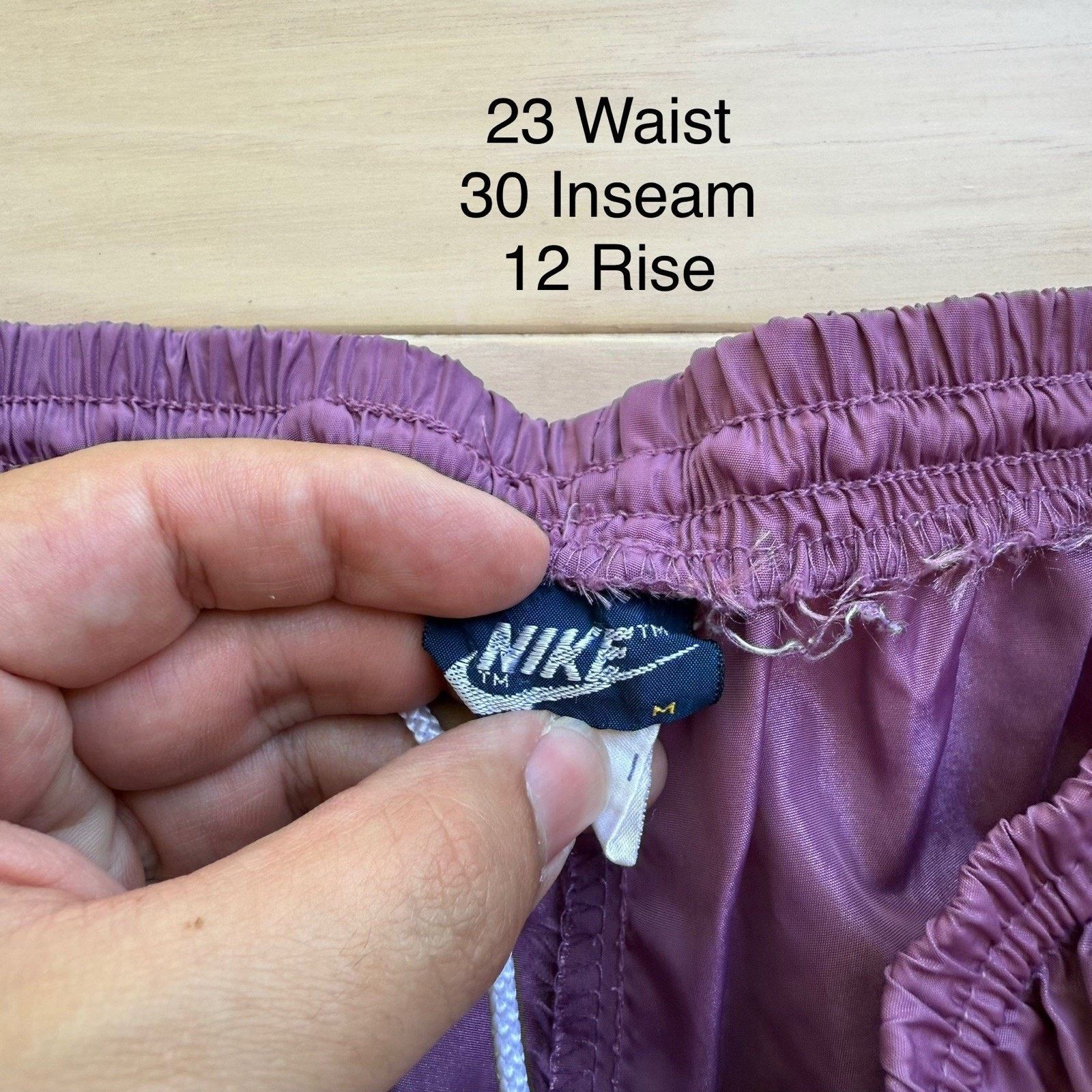 Nike Vintage Nike Sweatpants Women's Medium Purple 80s Blue Size 23" - 5 Thumbnail