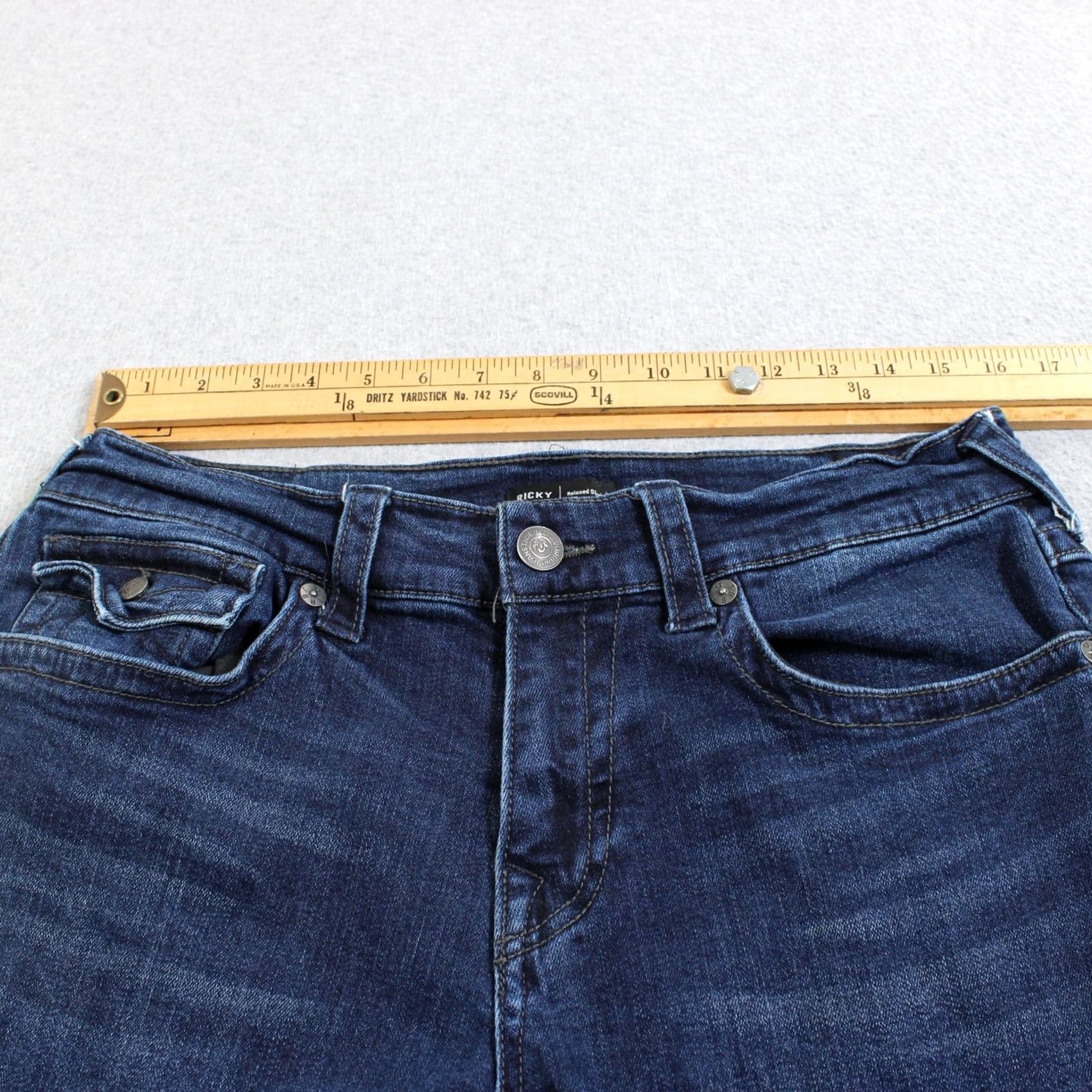 True Religion True Religion Ricky Relaxed Straight Jean Men 32x34 Dark Wash Blue Denim 90s Y2K Size US 32 / EU 48 - 6 Thumbnail