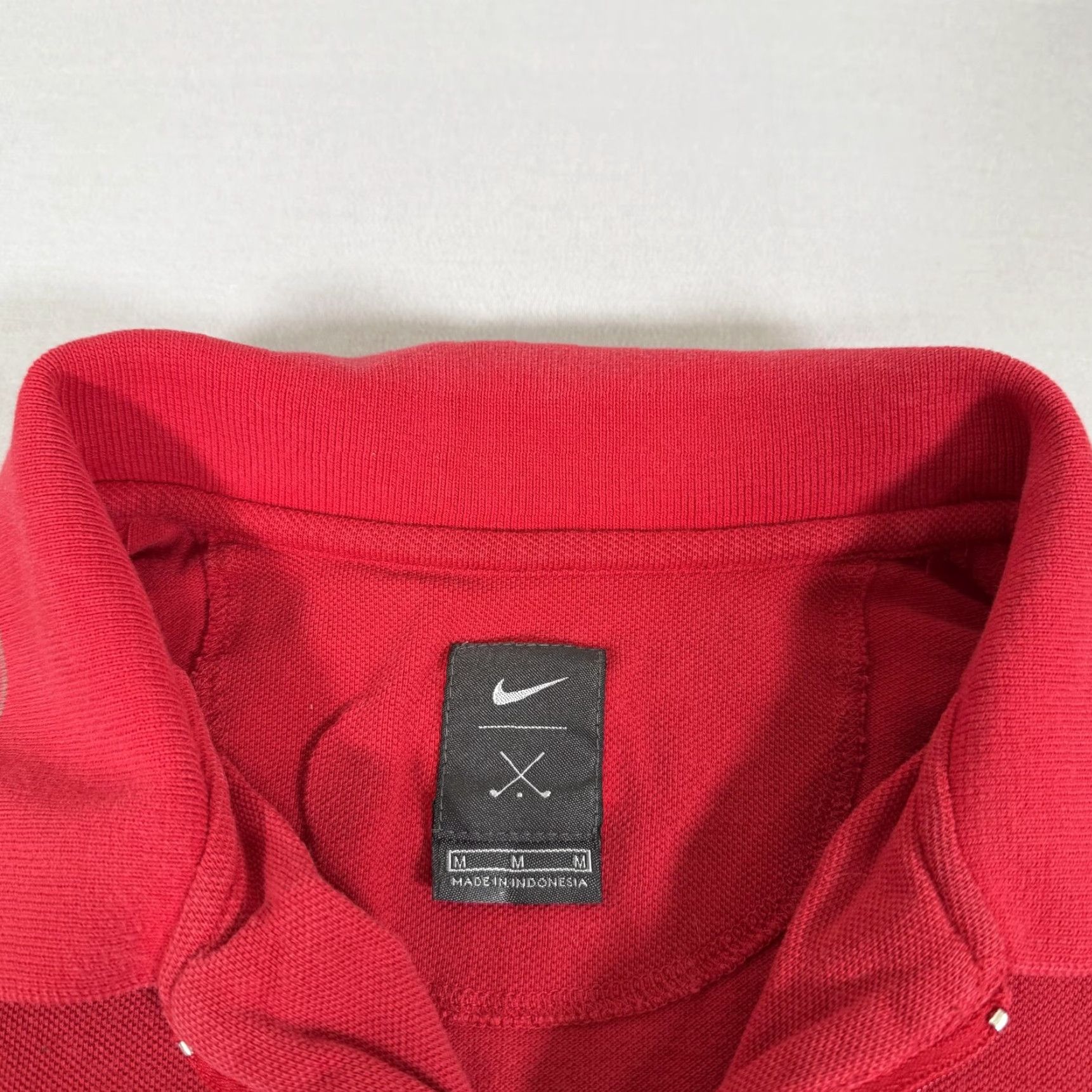 Nike Nike Shirt Polo Mens M Red 100% Cotton Nike Golf Tiger Woods 1/4 Zip Short Sleeve Swoosh Mens Size US M / EU 48-50 / 2 - 5 Thumbnail