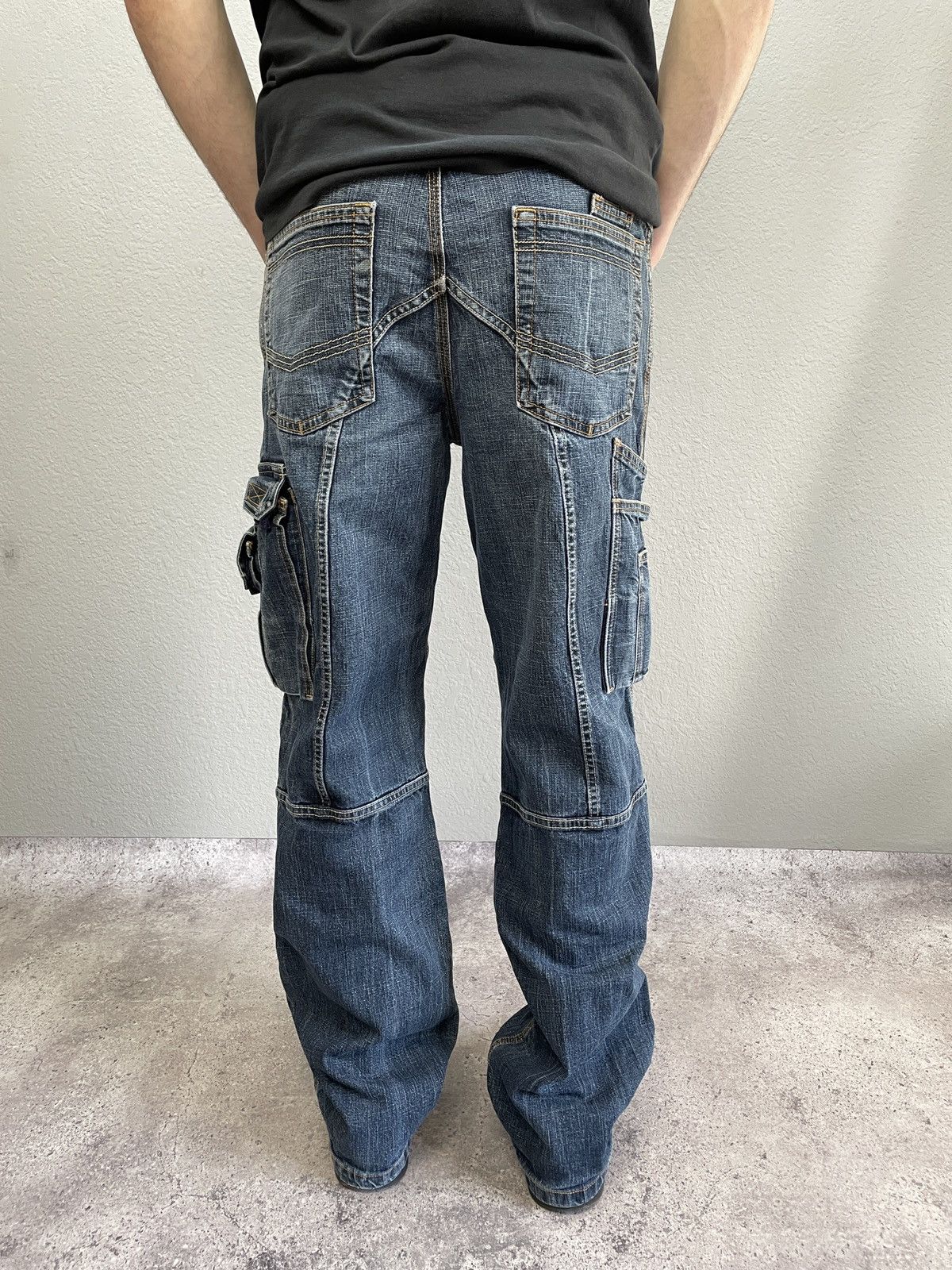 Diesel Vintage 00s Distressed Avant Garde Diesel Cargo Jeans Pants Size US 33 - 13 Thumbnail