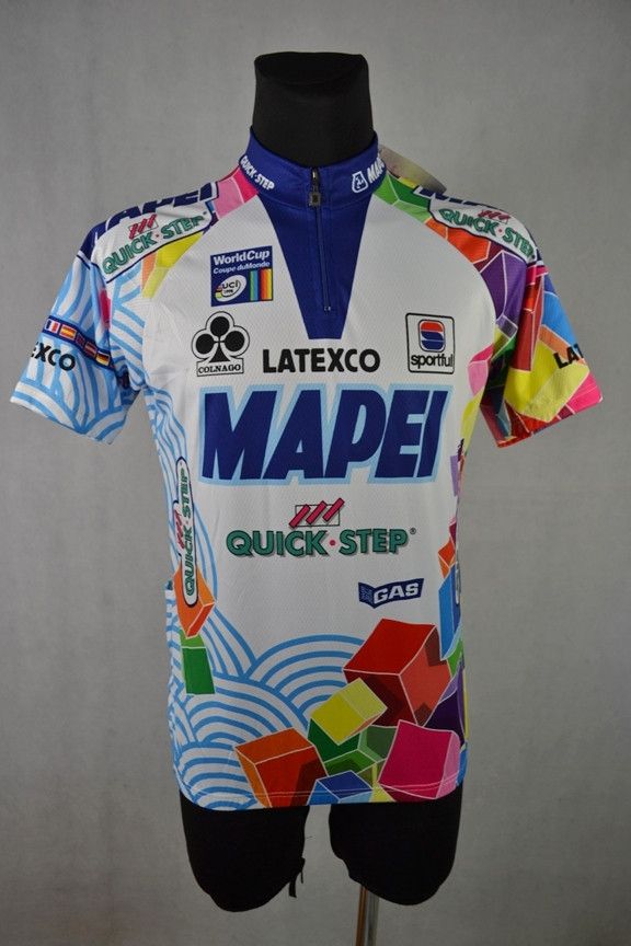 Vintage Vintage Sportful Mapei Quick-Step Latexco 1999 Cycling Shirt Size US M / EU 48-50 / 2 - 1 Thumbnail