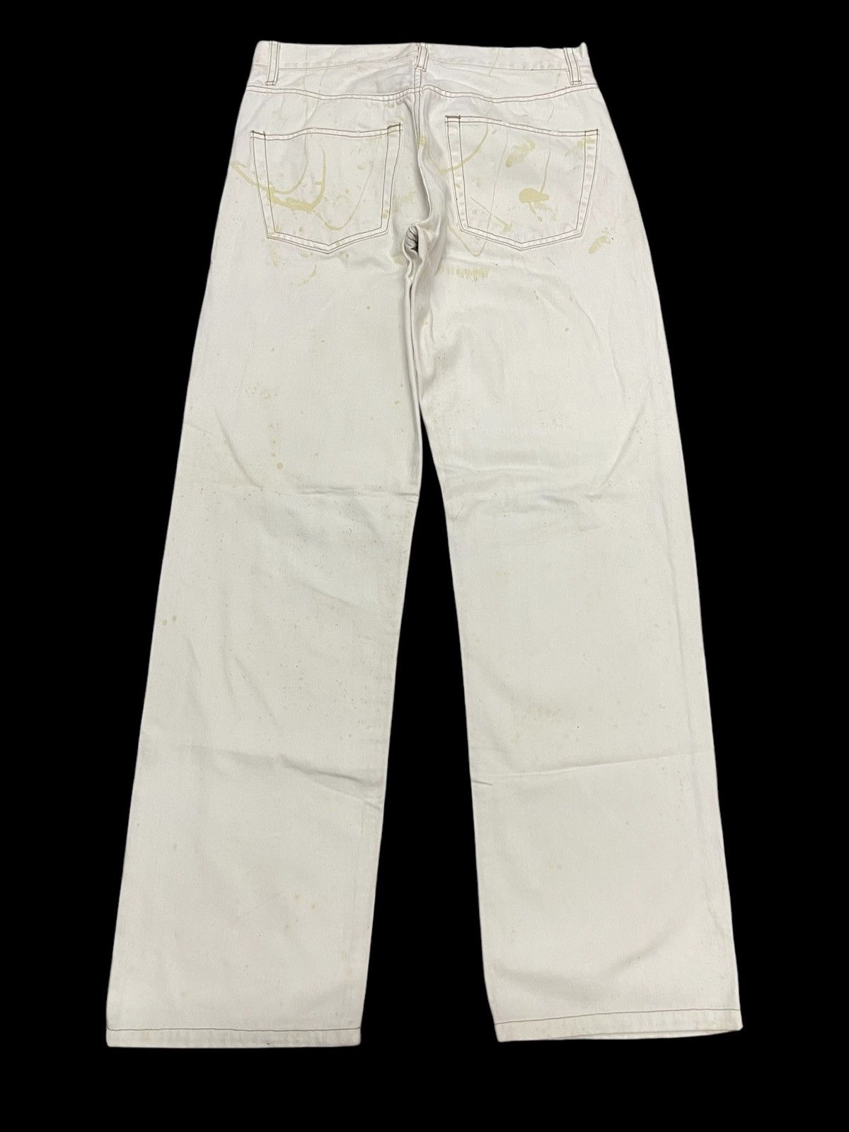Japanese Brand 90s POWER TO THE PEOPLE DISTRESSED SPLASH PAINT RARE DESIGN Size US 28 / EU 44 - 3 Thumbnail