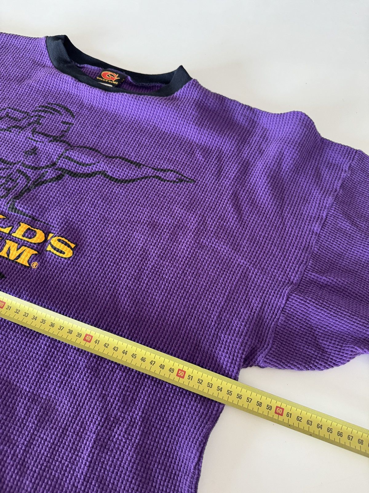 Vintage *RARE* GOLD’S GYM 80s VINTAGE BODYBUILDING THERMAL TEE Size US L / EU 52-54 / 3 - 8 Thumbnail