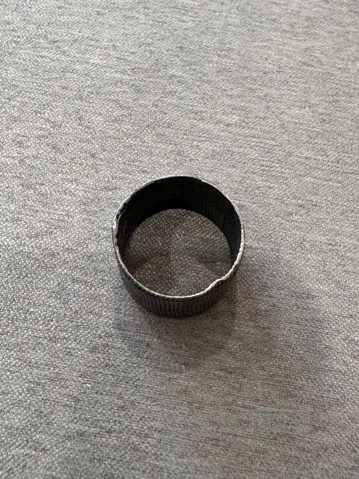 DETAJ DETAJ Black Bandage Silver Ring Size 16. Size ONE SIZE - 2 Thumbnail