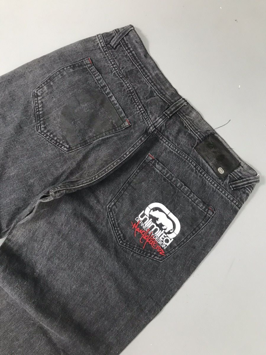 Ecko Unltd. × Vintage Vintage Ecko UNLTD. Baggy fit printed spell out denim Size US 37 - 10 Thumbnail