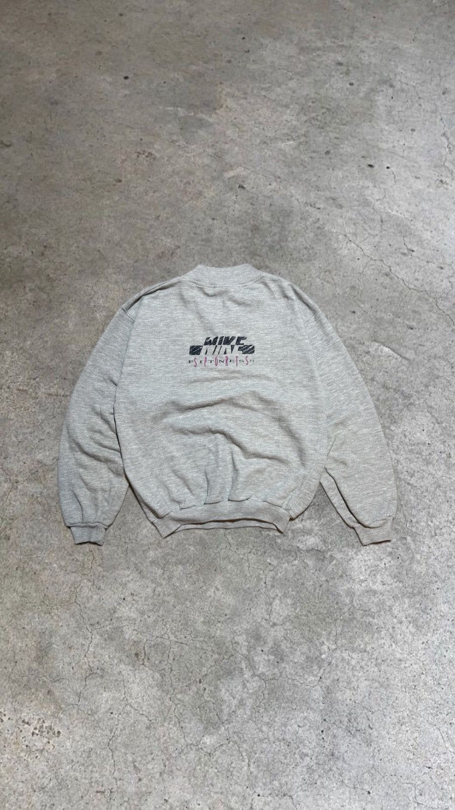 Nike Vintage 80s Nike 1/4 zip grey basic sweatshirt swoosh logo Size US S / EU 44-46 / 1 - 5 Thumbnail