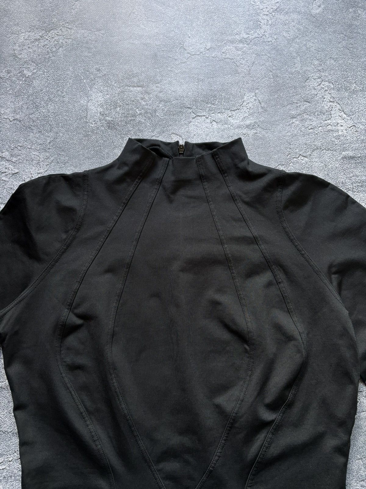 Thierry Mugler RARE 90s Thierry Mugler Activ Luxury Black Long Sleeve Top Size L / US 10 / IT 46 - 4 Thumbnail
