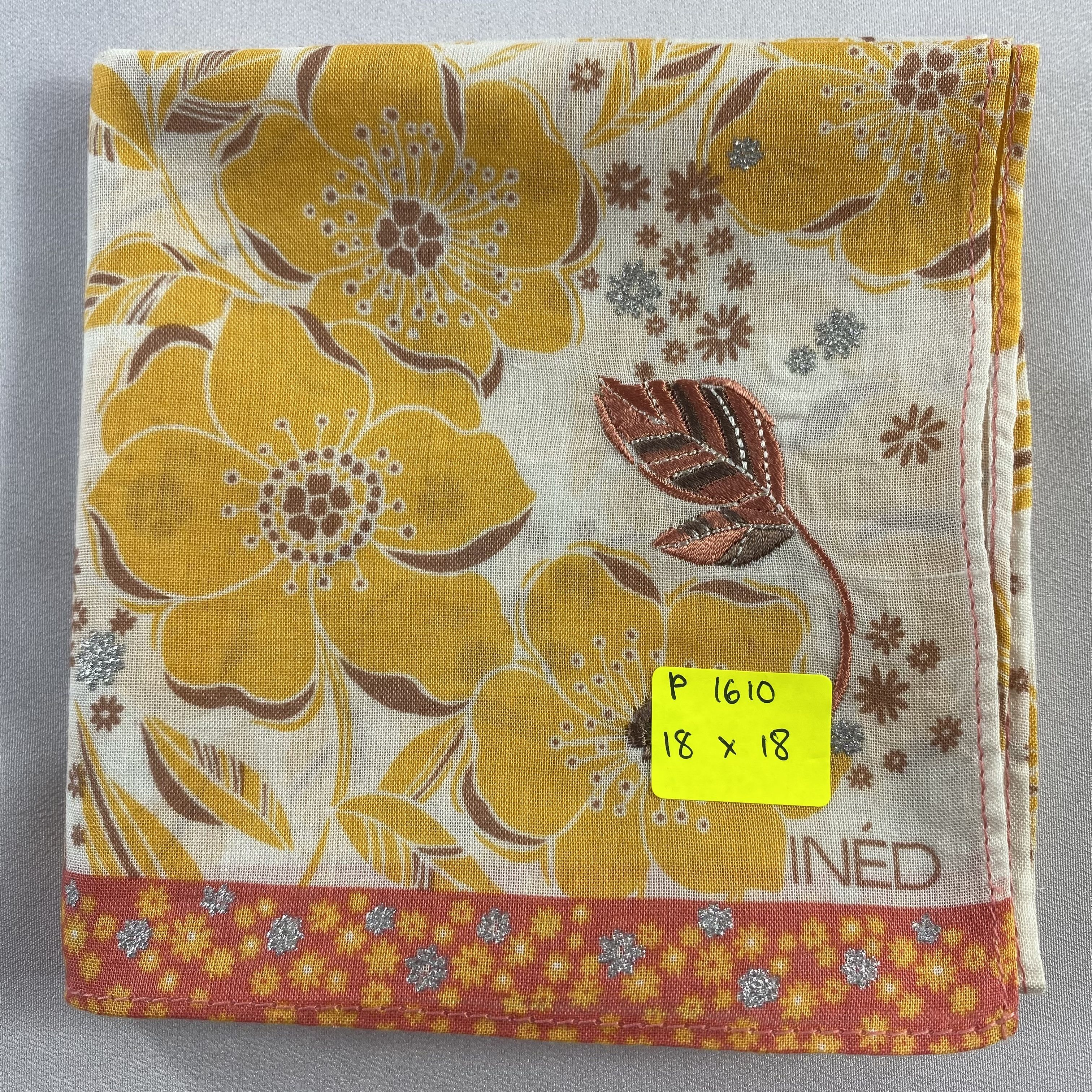 Vintage Ined Handkerchief / Neckerchief / Bandana-P1610 Size ONE SIZE - 5 Thumbnail
