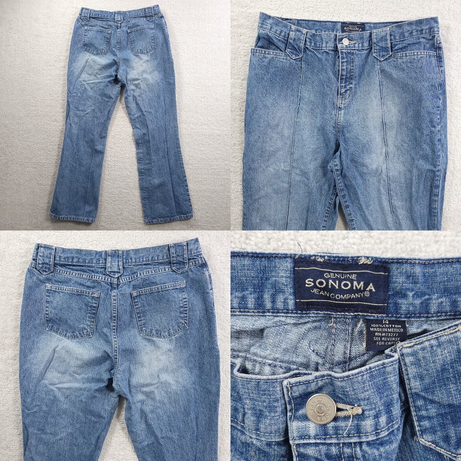 Vintage VINTAGE Sonoma Jeans Womens 14 Blue Denim Center Seam Bootcut High Rise Med Wash Mens? Size 36" / US 14 / IT 50 - 8 Thumbnail