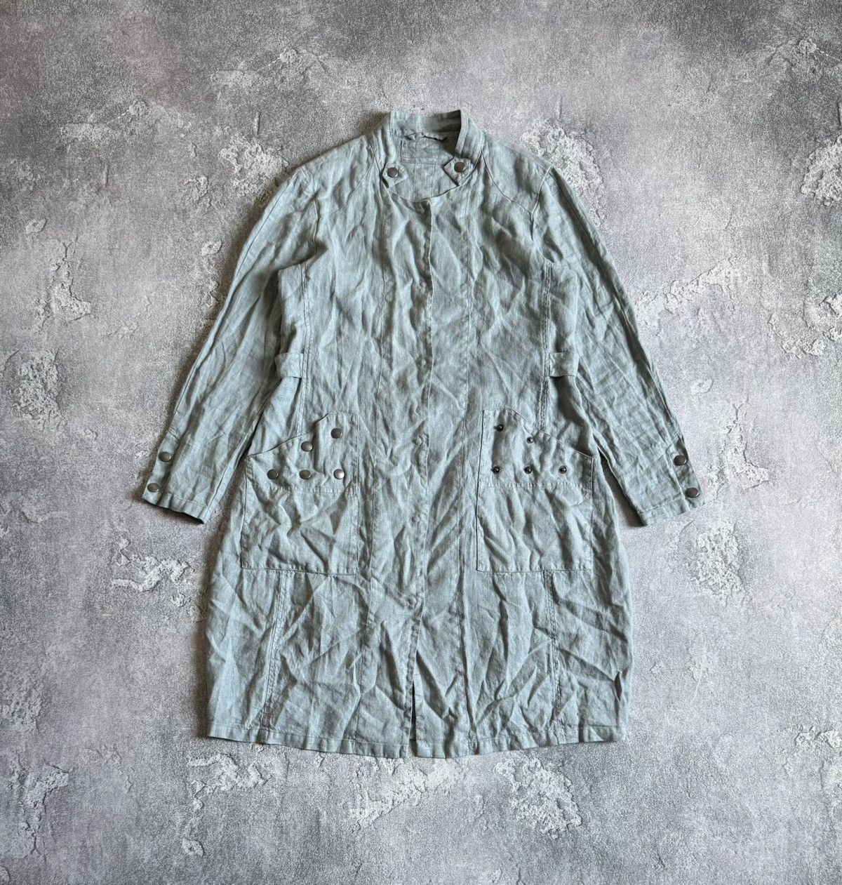 Rundholz Grizas S linen long dress Avantgarde oversized boho jacket Size S / US 4 / IT 40 - 10 Thumbnail