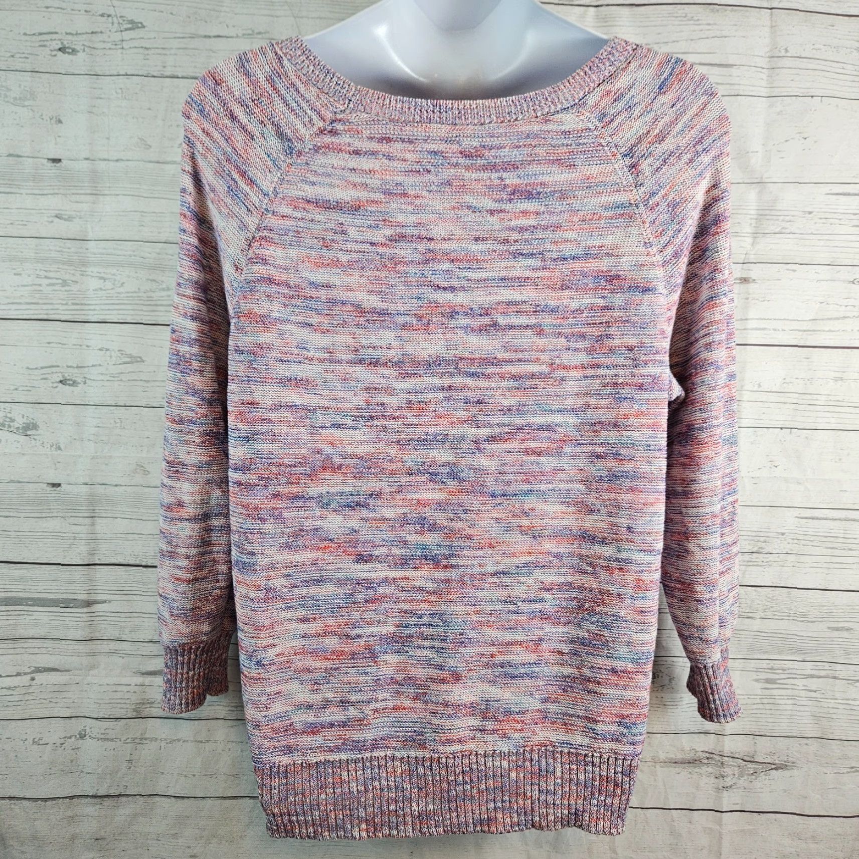 Torrid Torrid Womens Pullover Sweater Sz 2 Purple Pink Cotton Blend Knit Size XS / US 0-2 / IT 36-38 - 3 Thumbnail