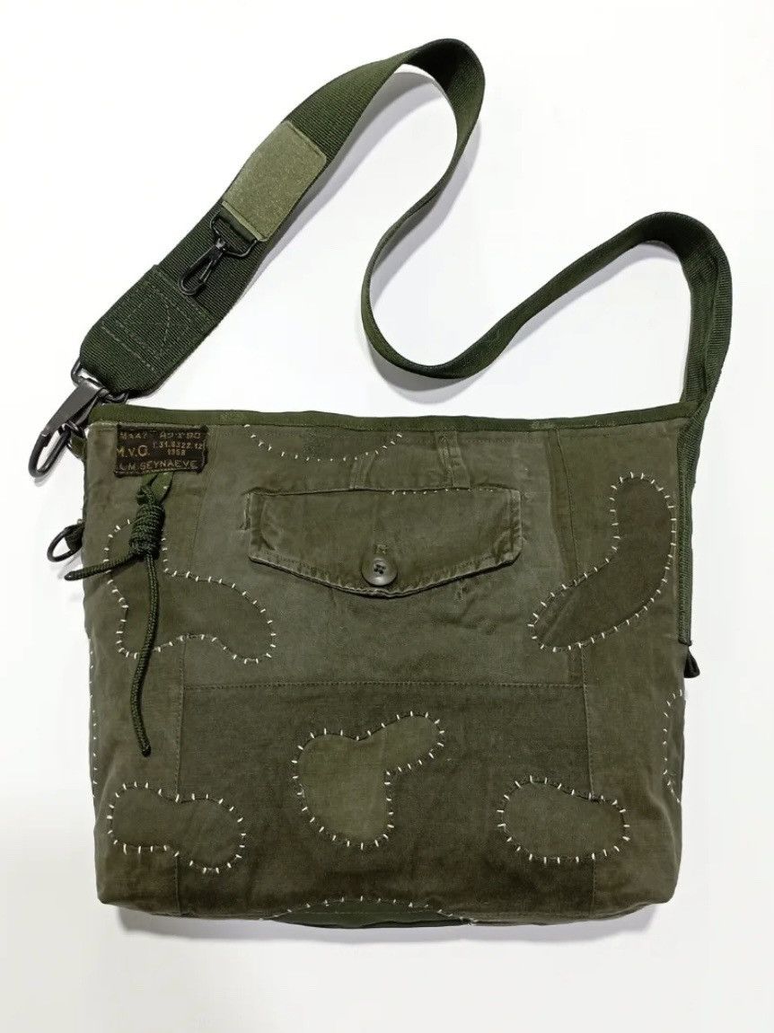 Vintage Vintage Dutch Military Bag Reworked 1o1 Patchwork Messenger Size ONE SIZE - 1 Thumbnail