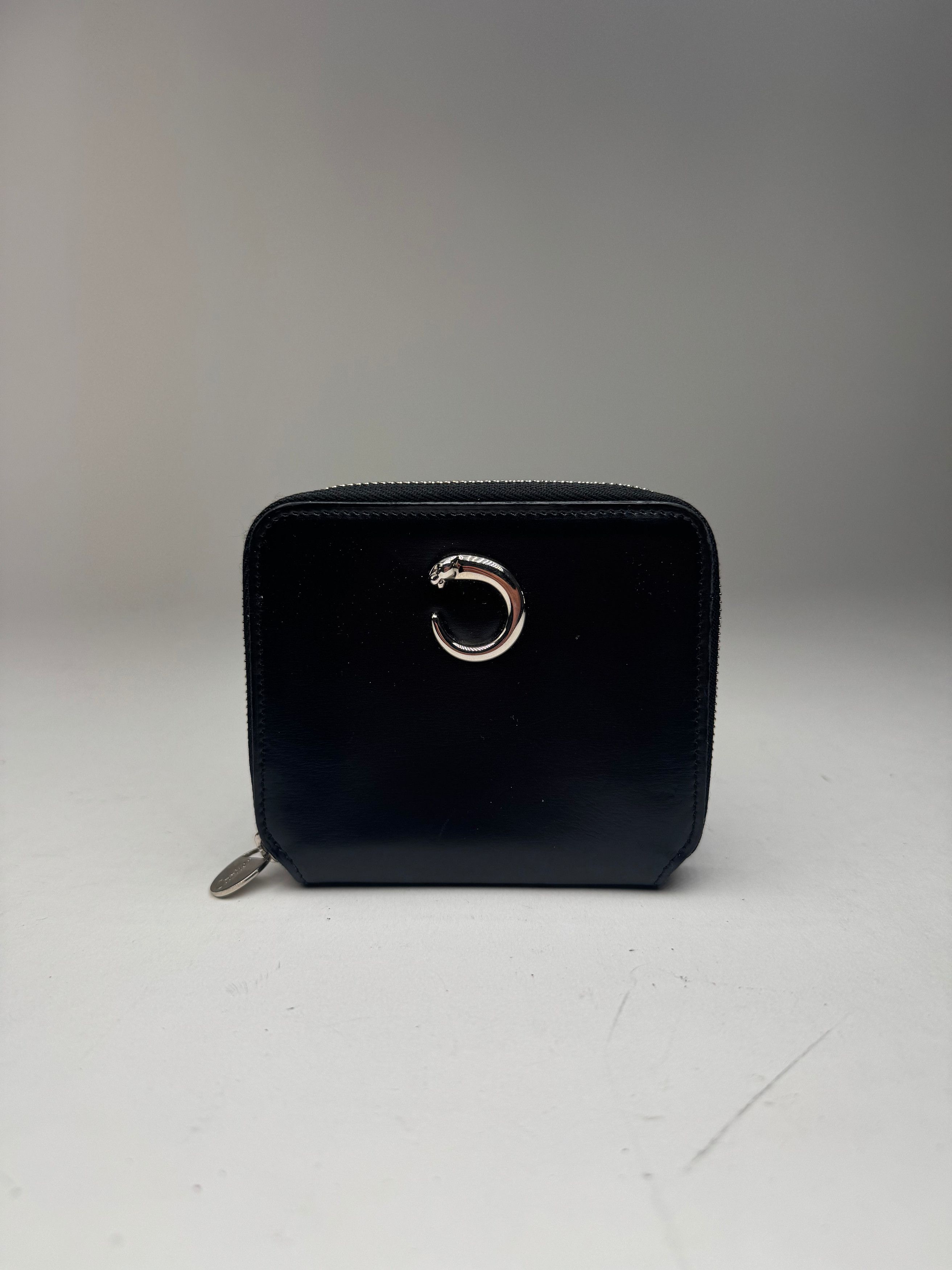 Cartier Vintage Panthere Patent Leather Card Holder Black Size ONE SIZE - 1 Thumbnail