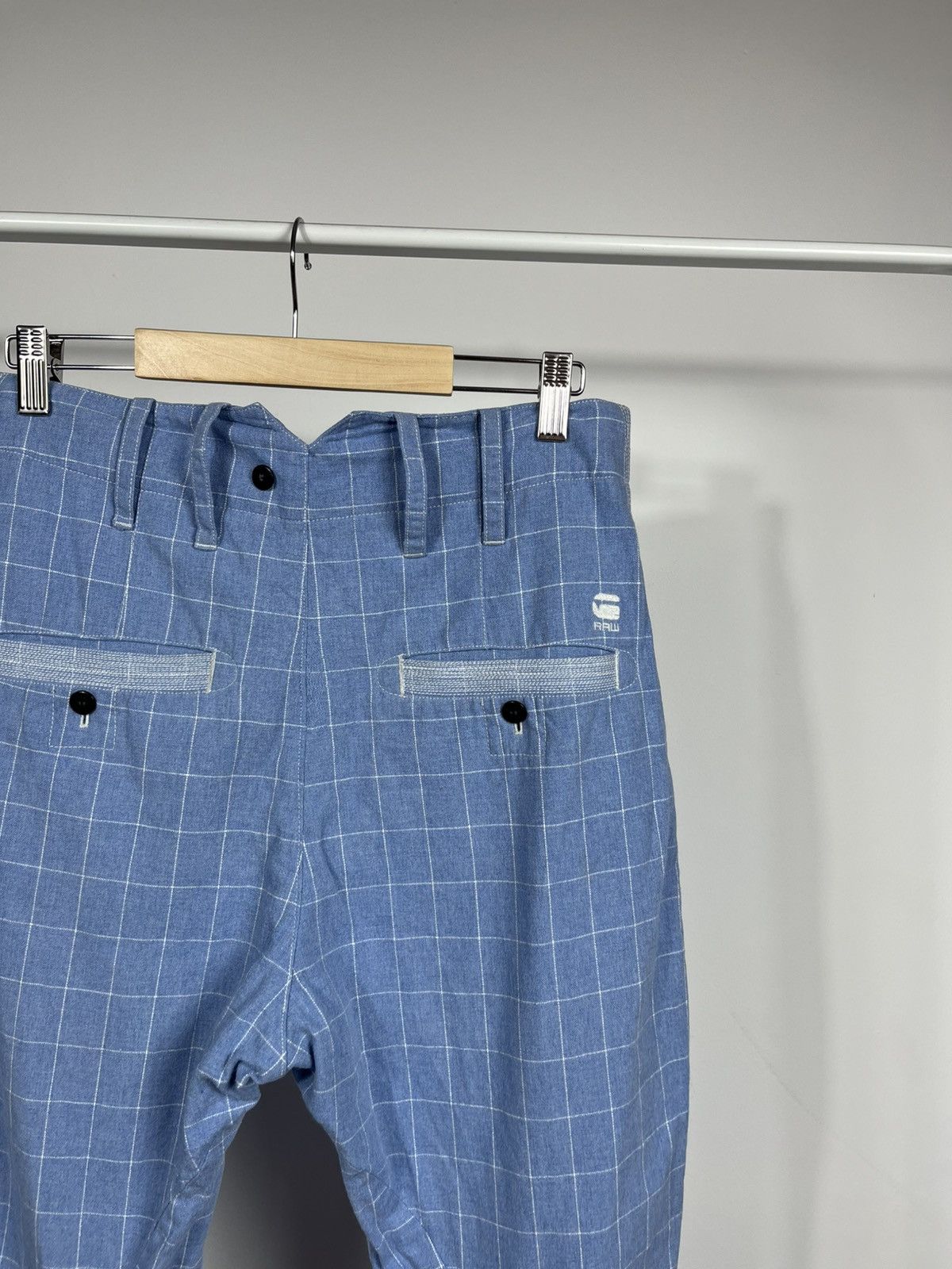 G-Star G-Star RAW blue check pants W29 L32 loose tapered fit Size US 29 - 3 Thumbnail