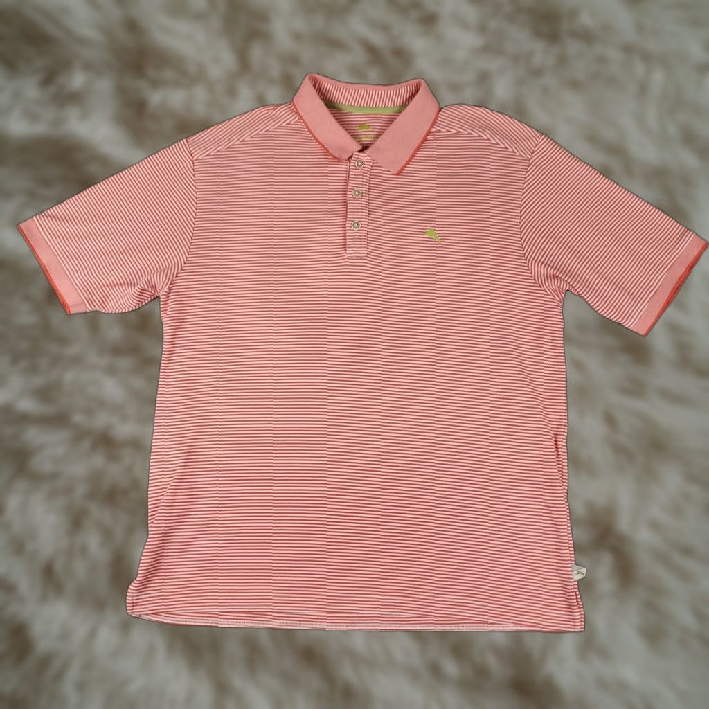 Tommy Bahama Tommy Bahama Polo Shirt Mens L Coral Striped Casual Short Sleeve Polo Shirt Mens L Coral Striped Casual Short Sleeve Size US L / EU 52-54 / 3 - 1 Thumbnail