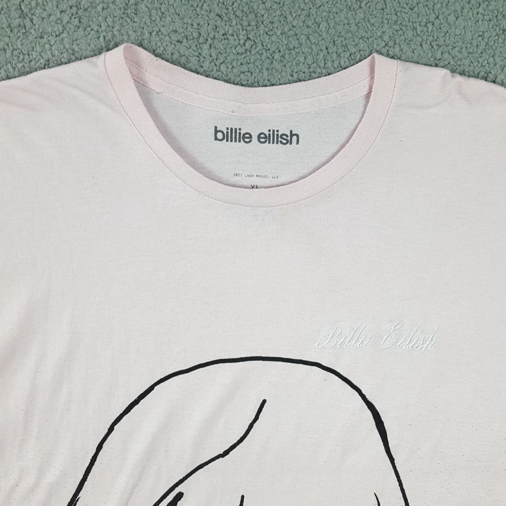 Vintage VINTAGE Billie Eilish Happier Than Ever Pink Tour Women's XL Short Sleeve T Shirt Top Size XL / US 12-14 / IT 48-50 - 2 Thumbnail