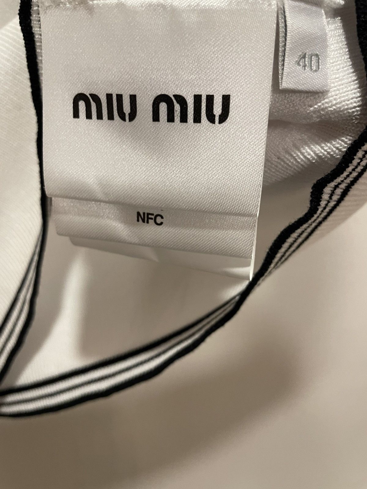 Miu Miu Miu Miu stripe-detail polo top Size S / US 4 / IT 40 - 5 Thumbnail