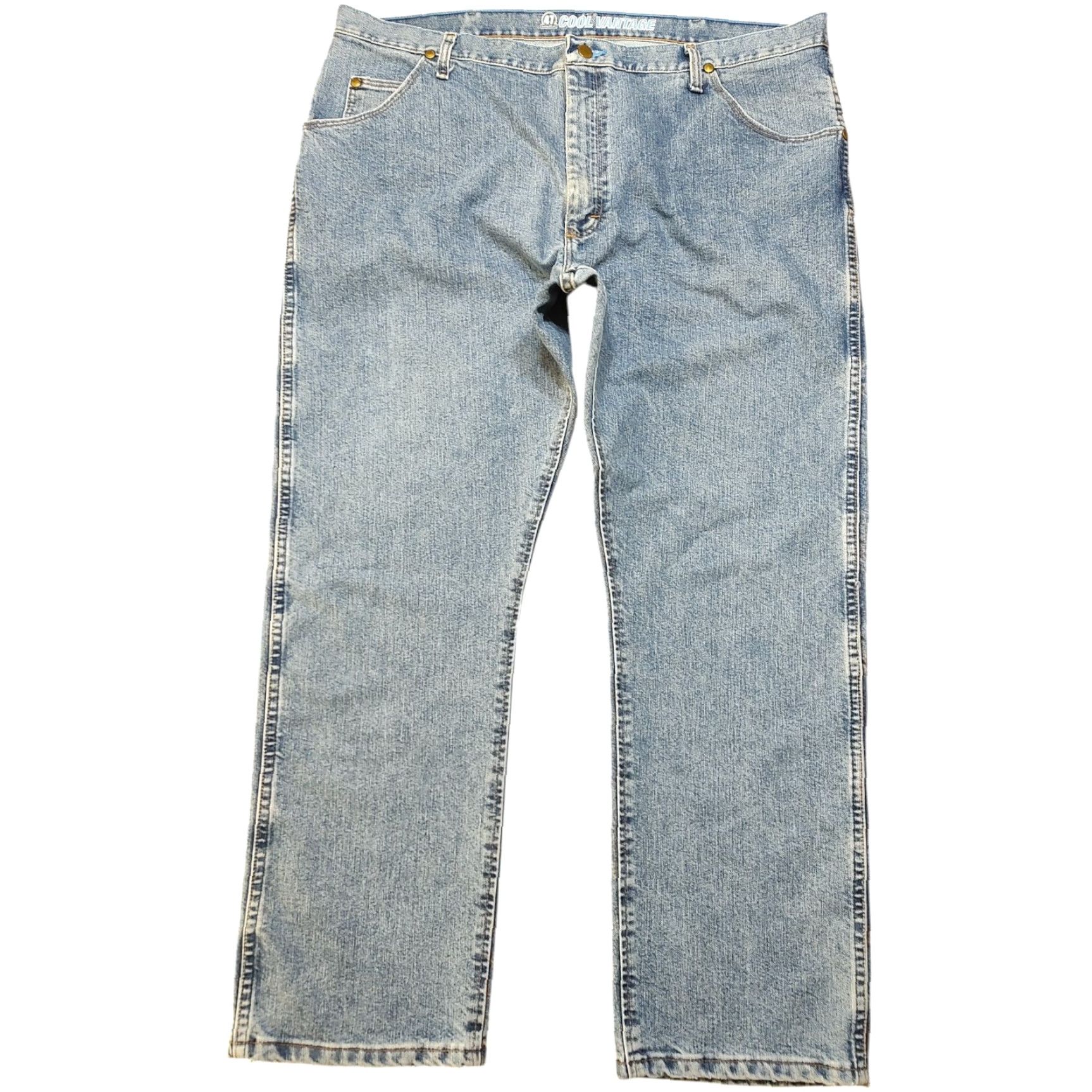 Wrangler Wrangler Jeans Western Denim 42x30 Regular Mens Five-Pocket Blue Wrangler 47MWZ Cowboy Cut Vintage No 80s 90s American Ranch Rodeo USA Classic Size US 42 / EU 58 - 2 Thumbnail